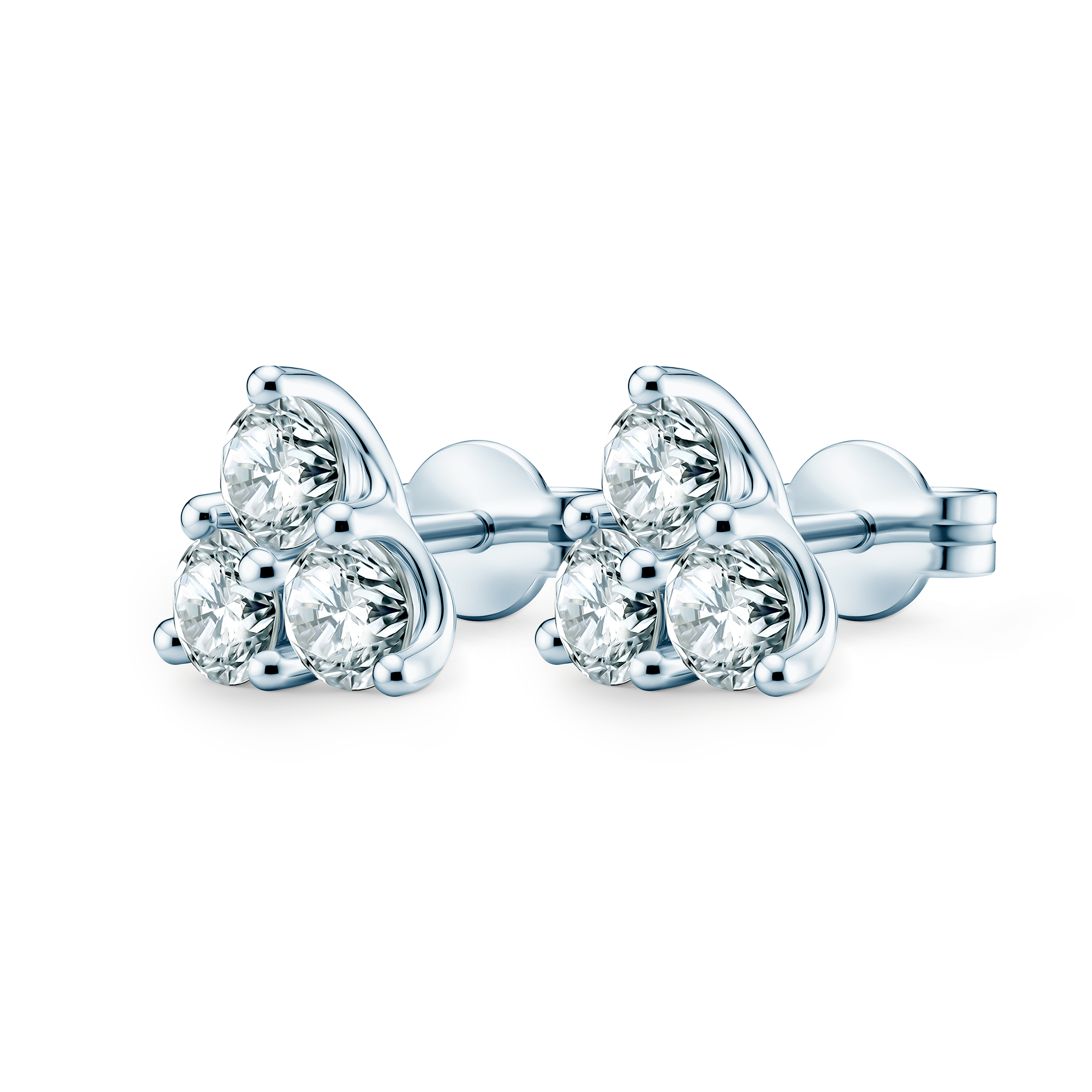 Cercei Fairytale: aur alb, diamante de laborator - 4