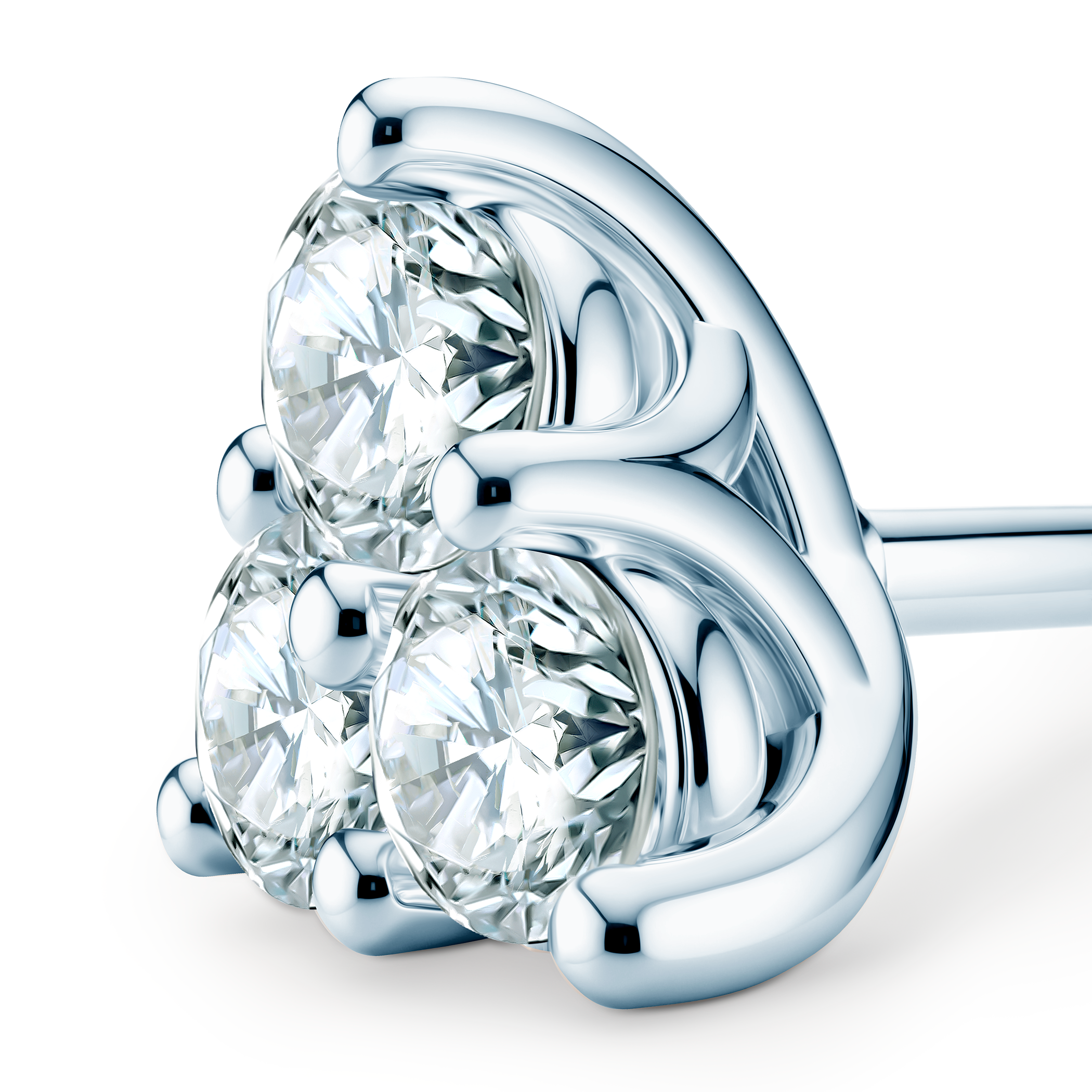 Fairytale earrings: white gold, lab-grown diamonds - 6