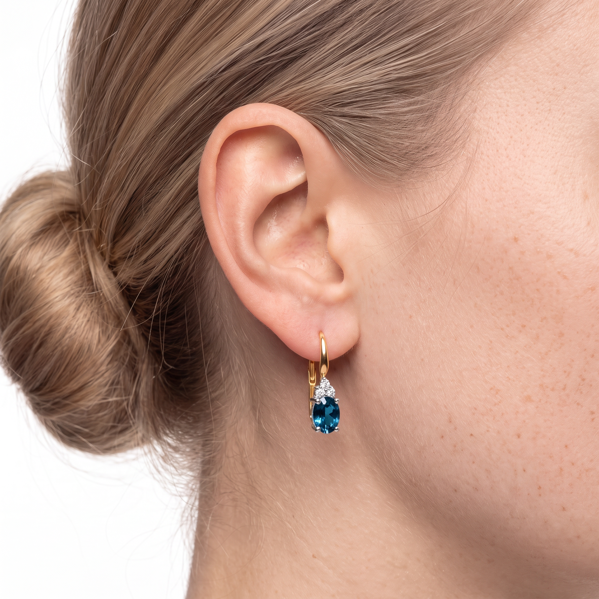 SAVICKI earrings: gold, diamonds, tanzanite - 3
