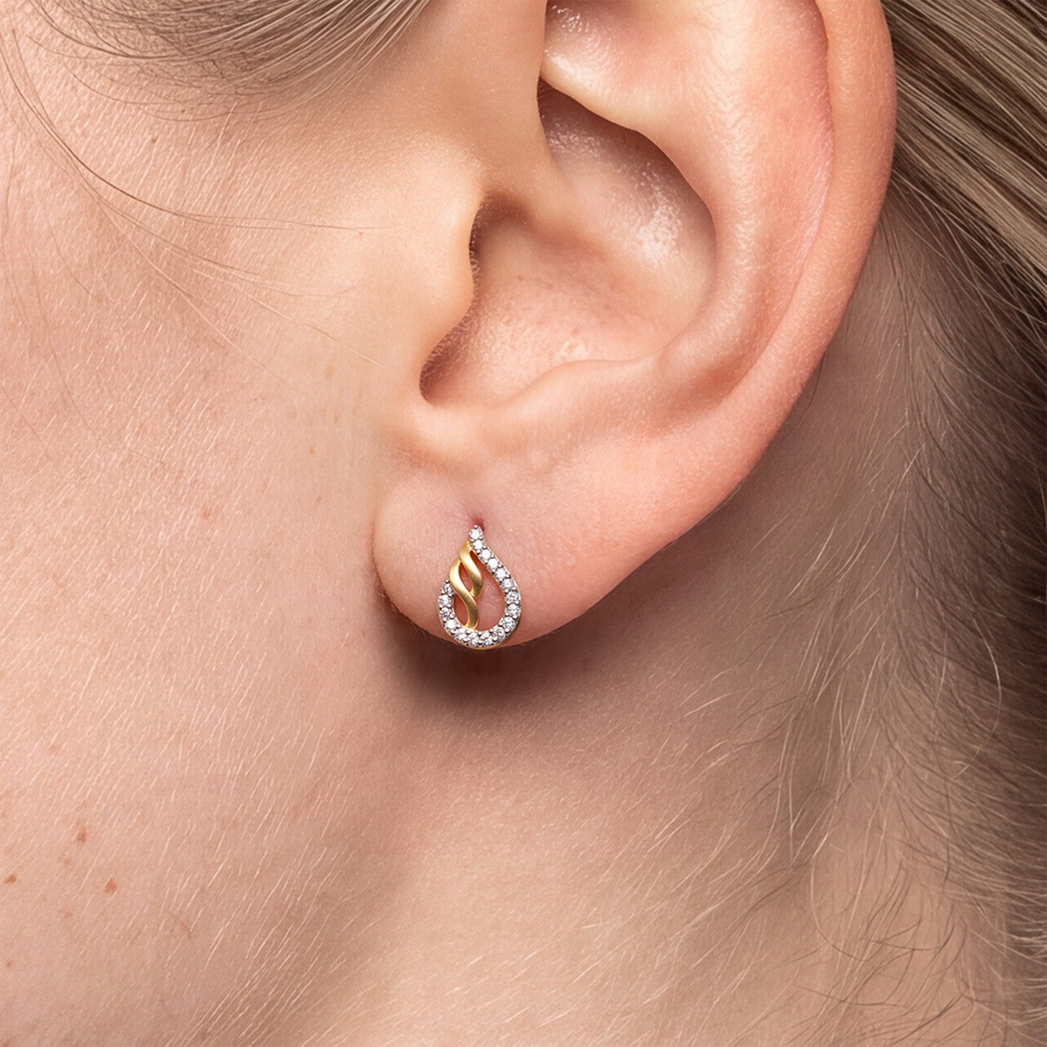 SAVICKI teardrop earrings: gold, diamonds - 6