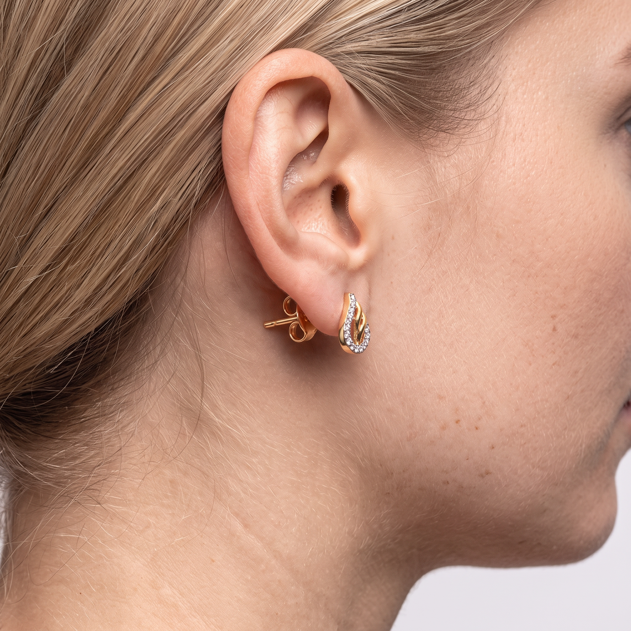 SAVICKI teardrop earrings: gold, diamonds - 7
