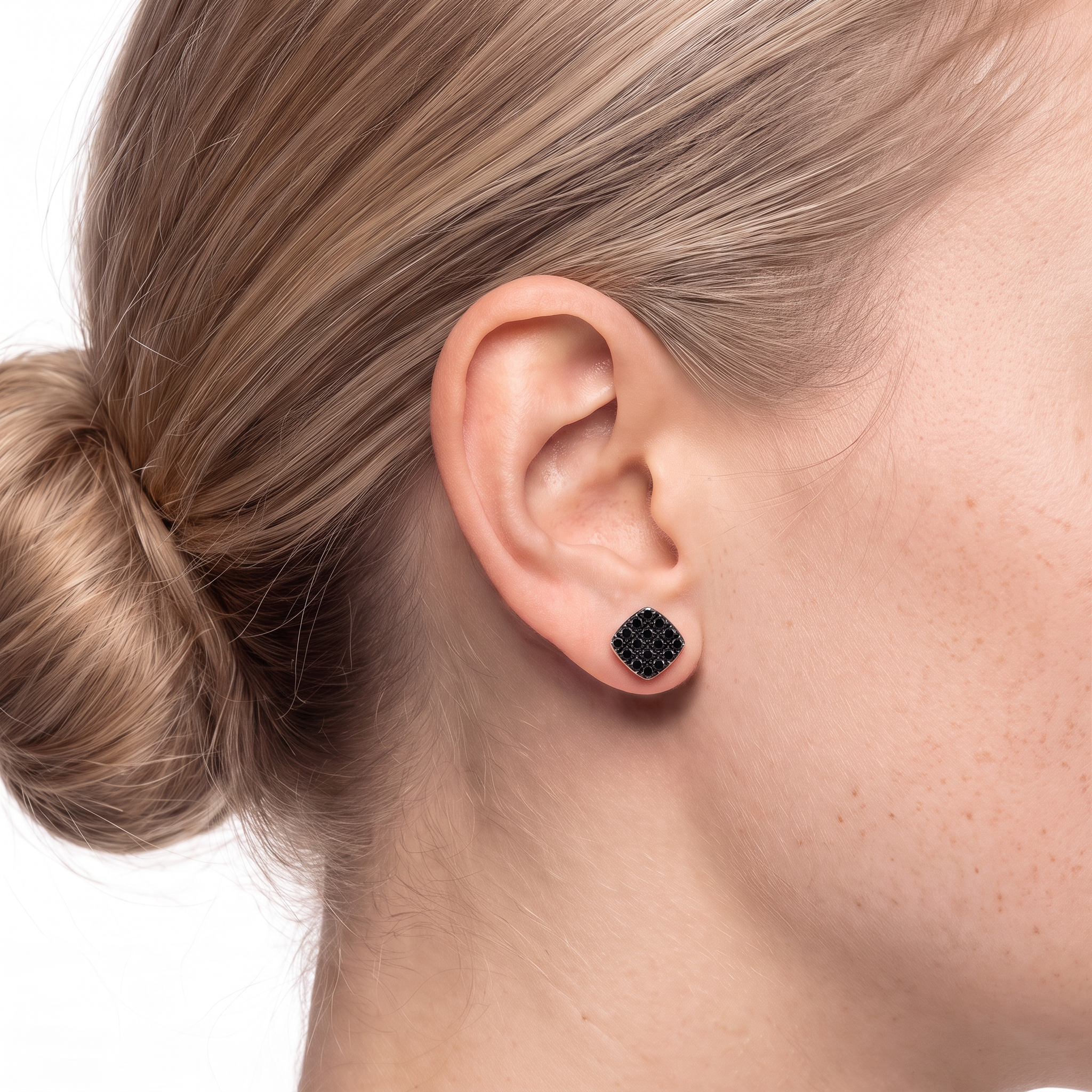 SAVICKI earrings: rose gold, black diamonds - 5