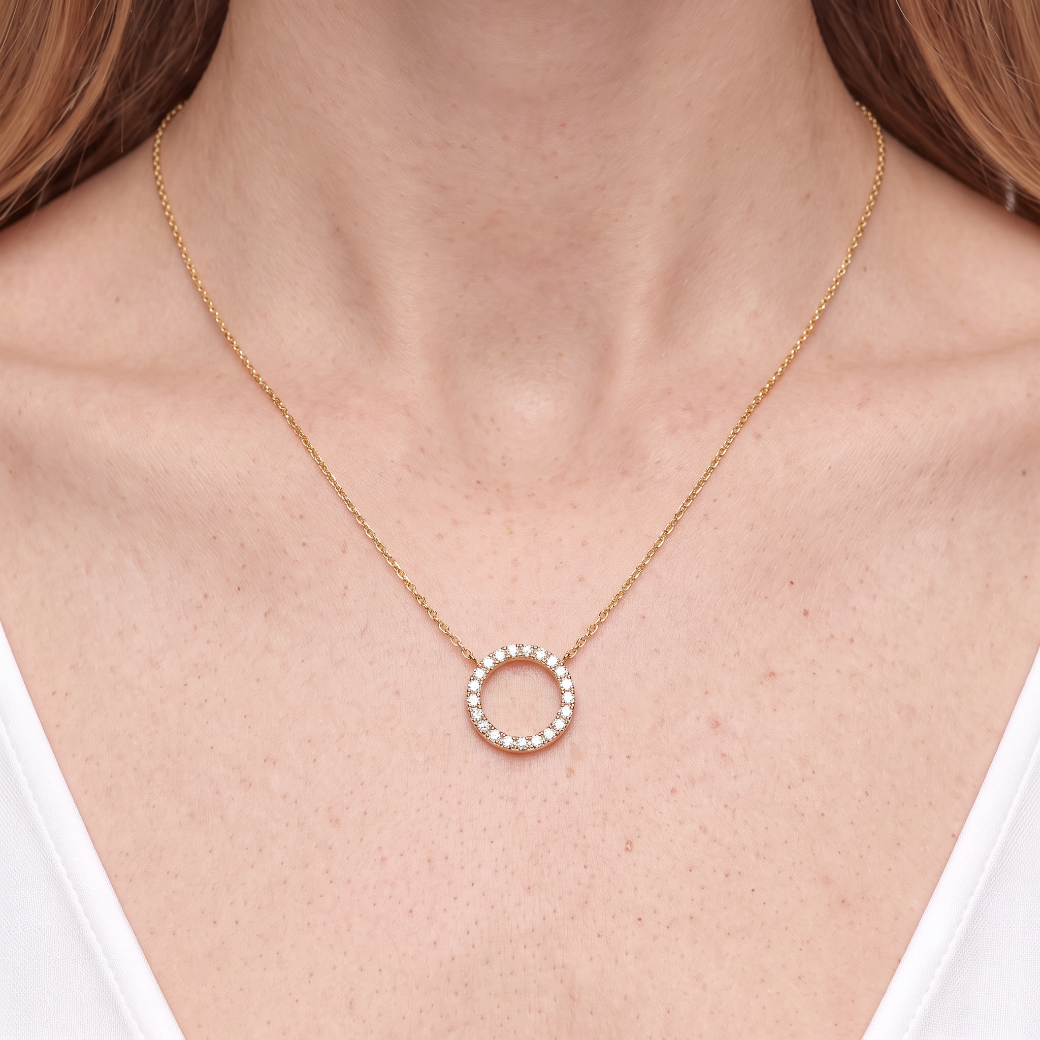 SAVICKI Circle Necklace : gold, diamonds - 5