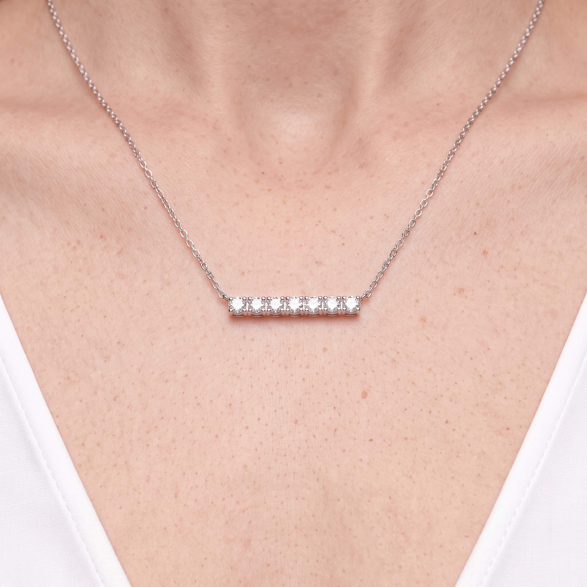 SAVICKI necklace: white gold, diamonds - 4