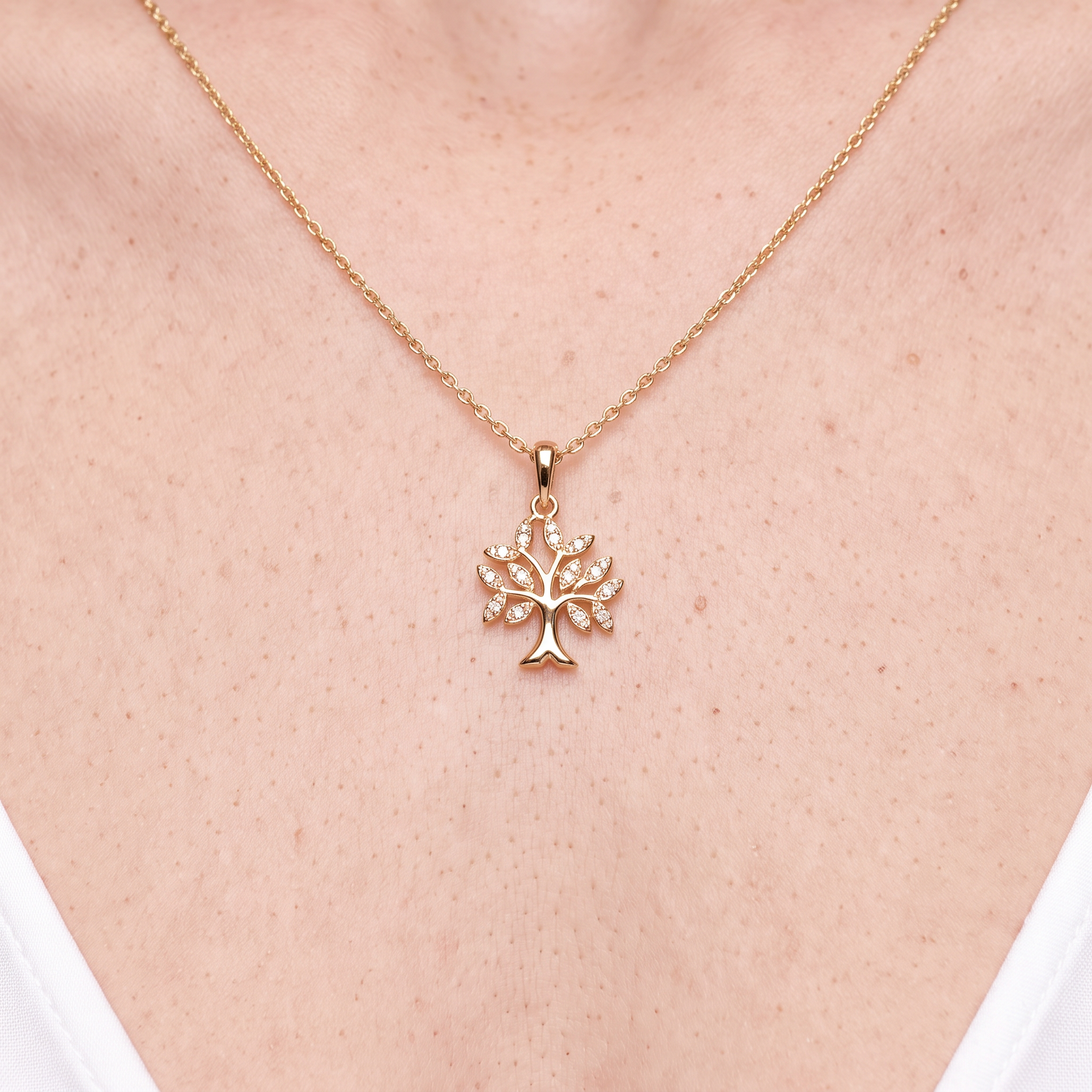 SAVICKI tree pendant: two-tone gold, diamonds - 5