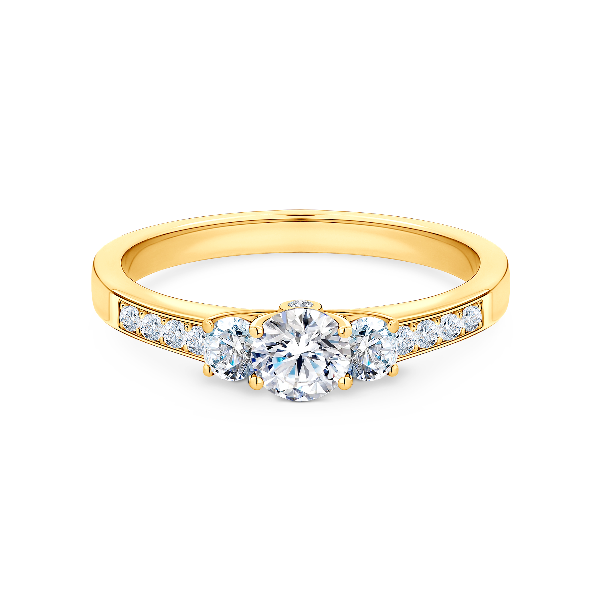 Zásnubný prsteň Dream: žlté zlato, diamant