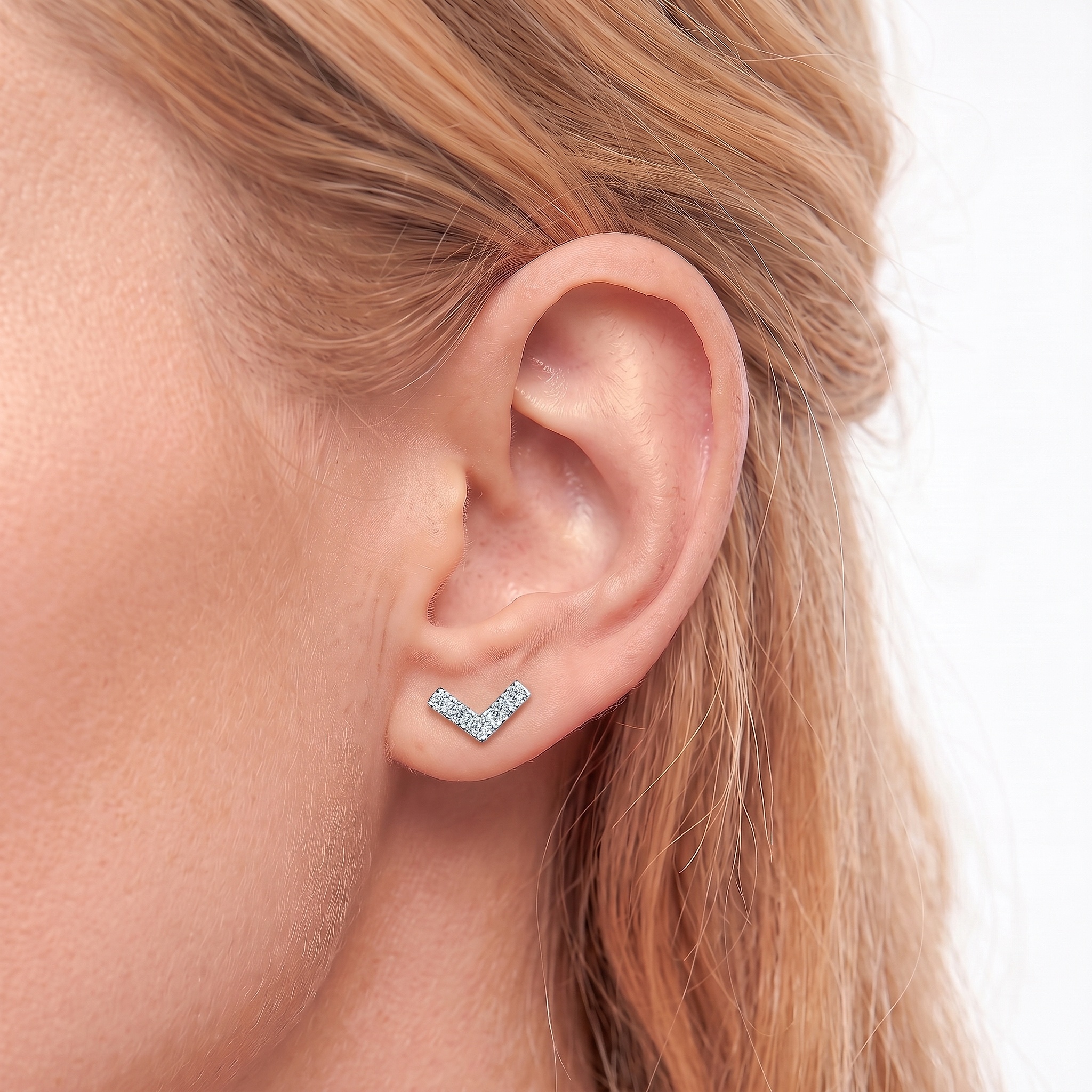 Share Your Love earrings: white gold, diamonds - 3