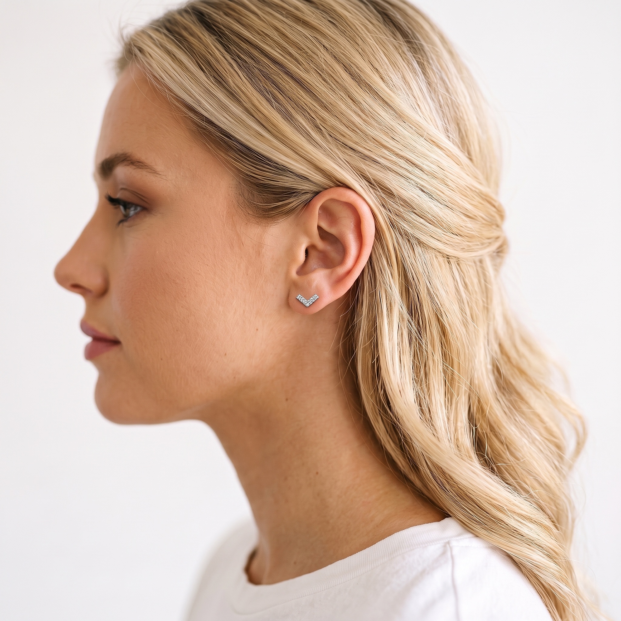 Share Your Love earrings: white gold, diamonds - 5
