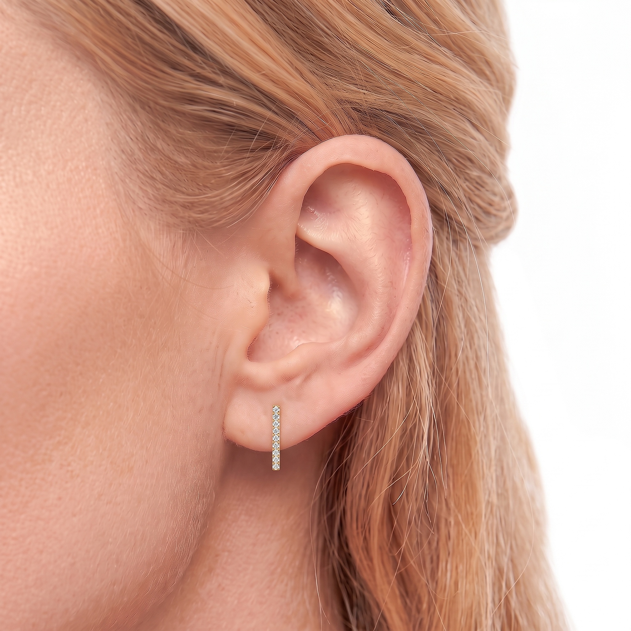 Share Your Love earrings: yellow gold, lab-grown diamonds