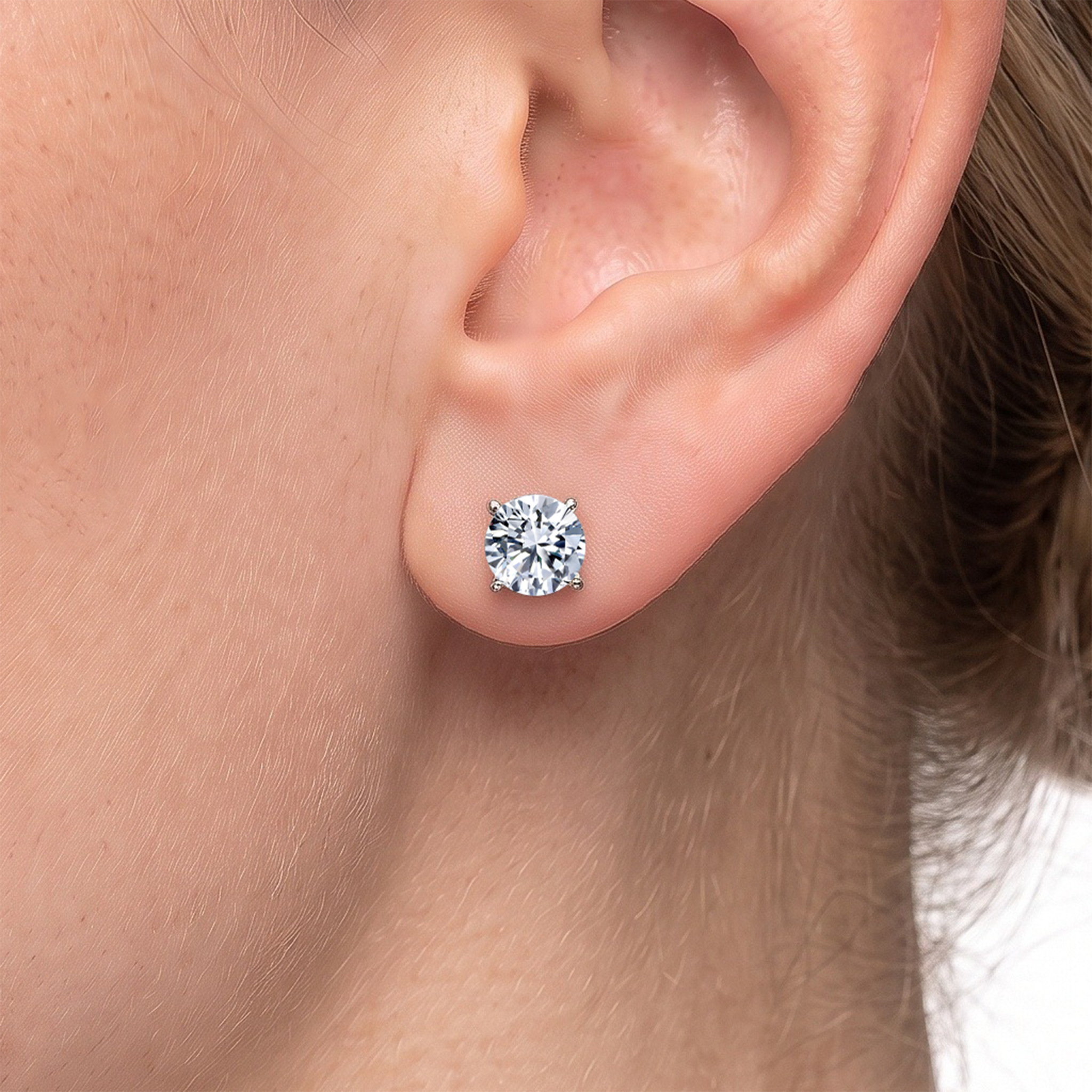 Share Your Love earrings: white gold, diamonds - 4