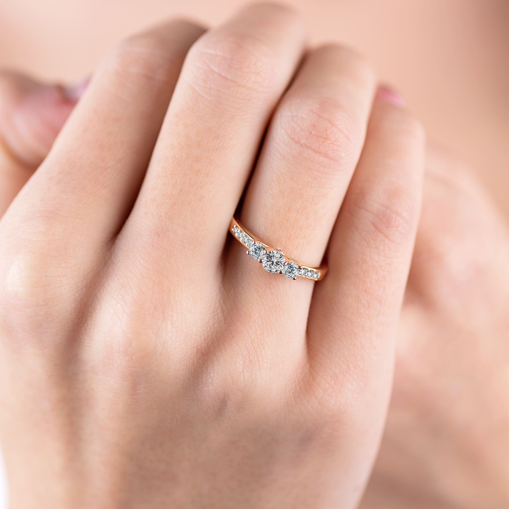 Pierścionek zaręczynowy Dream: złoty, diamenty 0,20 ct