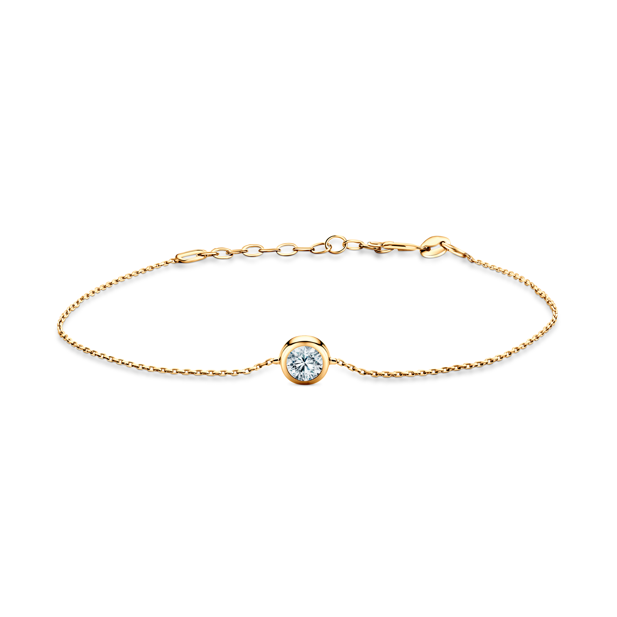 Celebrity karkötő arany 585 labor fehér gyémánttal 0,5ct 18+3cm
