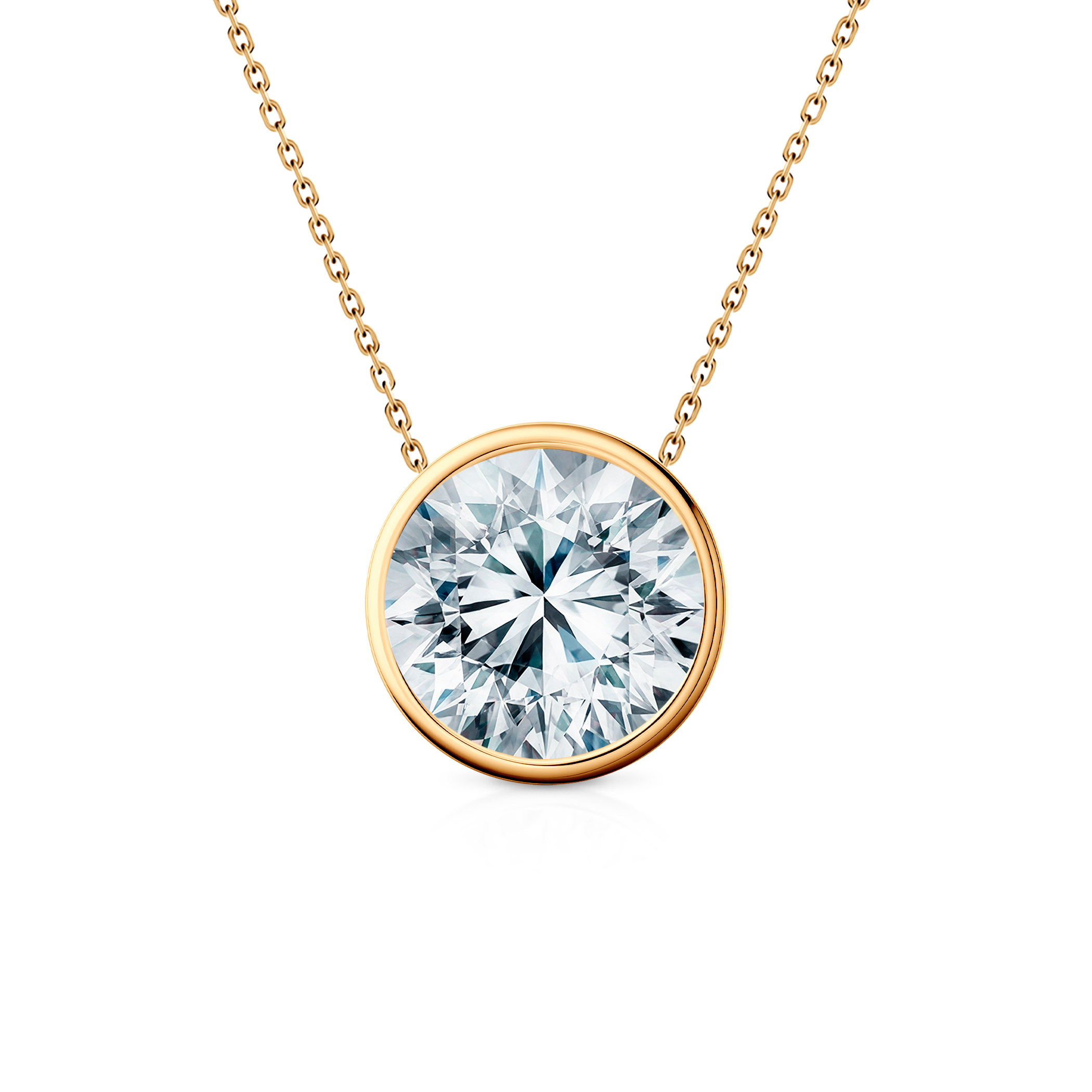 Colier aur 585 diamant alb 0.1 ct 45 cm