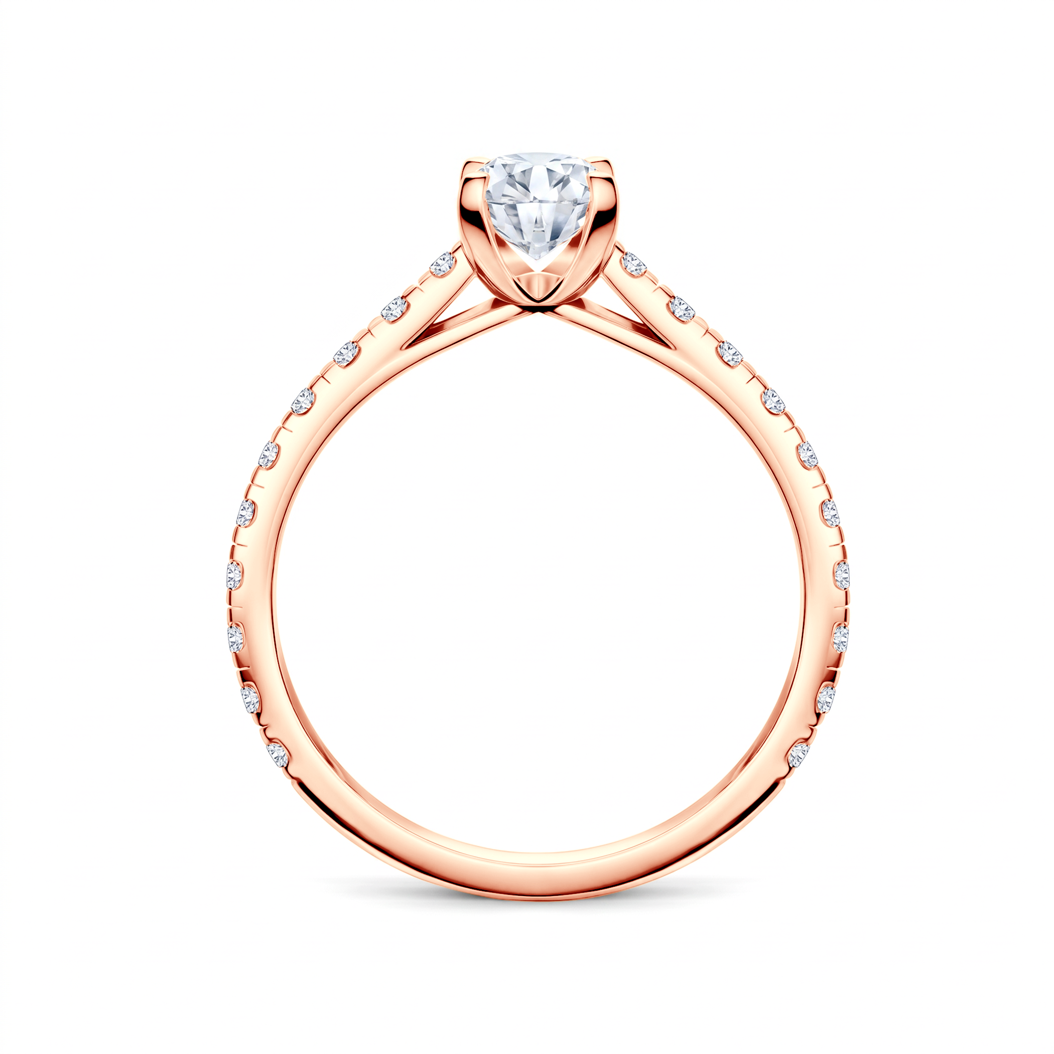 Share Your Love engagement ring: rose gold, emerald-cut diamond - 3