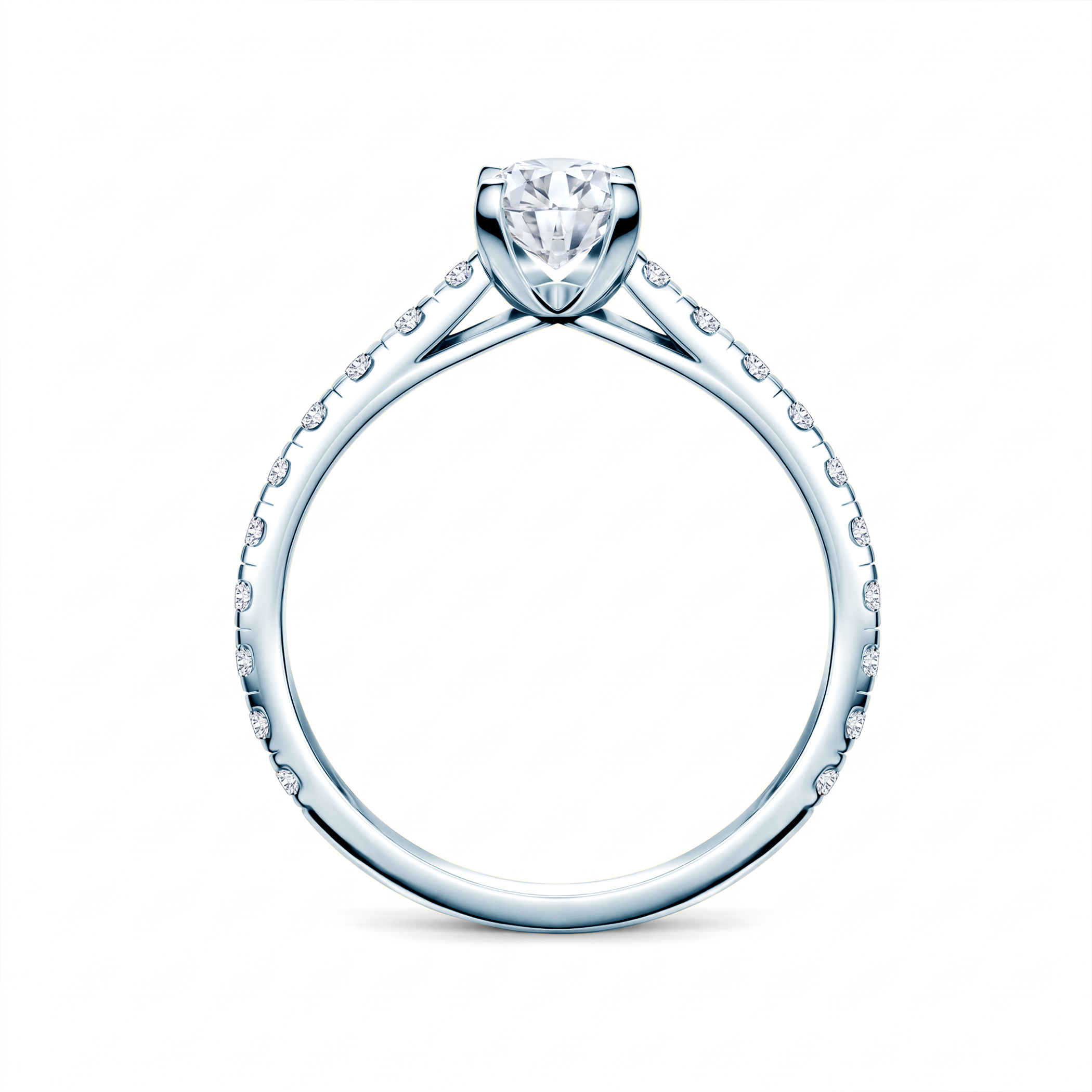 Share Your Love engagement ring: white gold, lab-grown diamond, emerald cut - 3