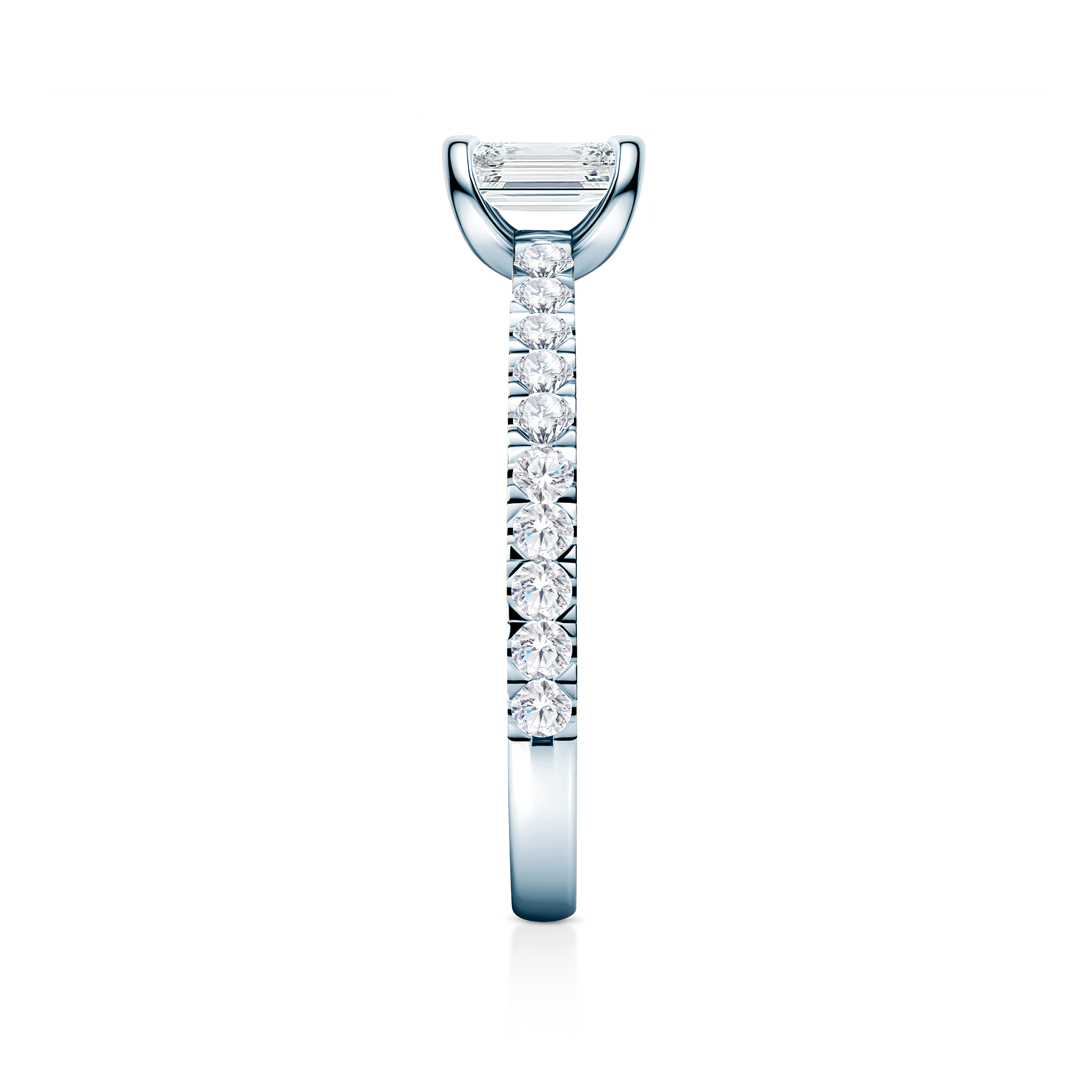 Share Your Love engagement ring: white gold, lab-grown diamond, emerald cut