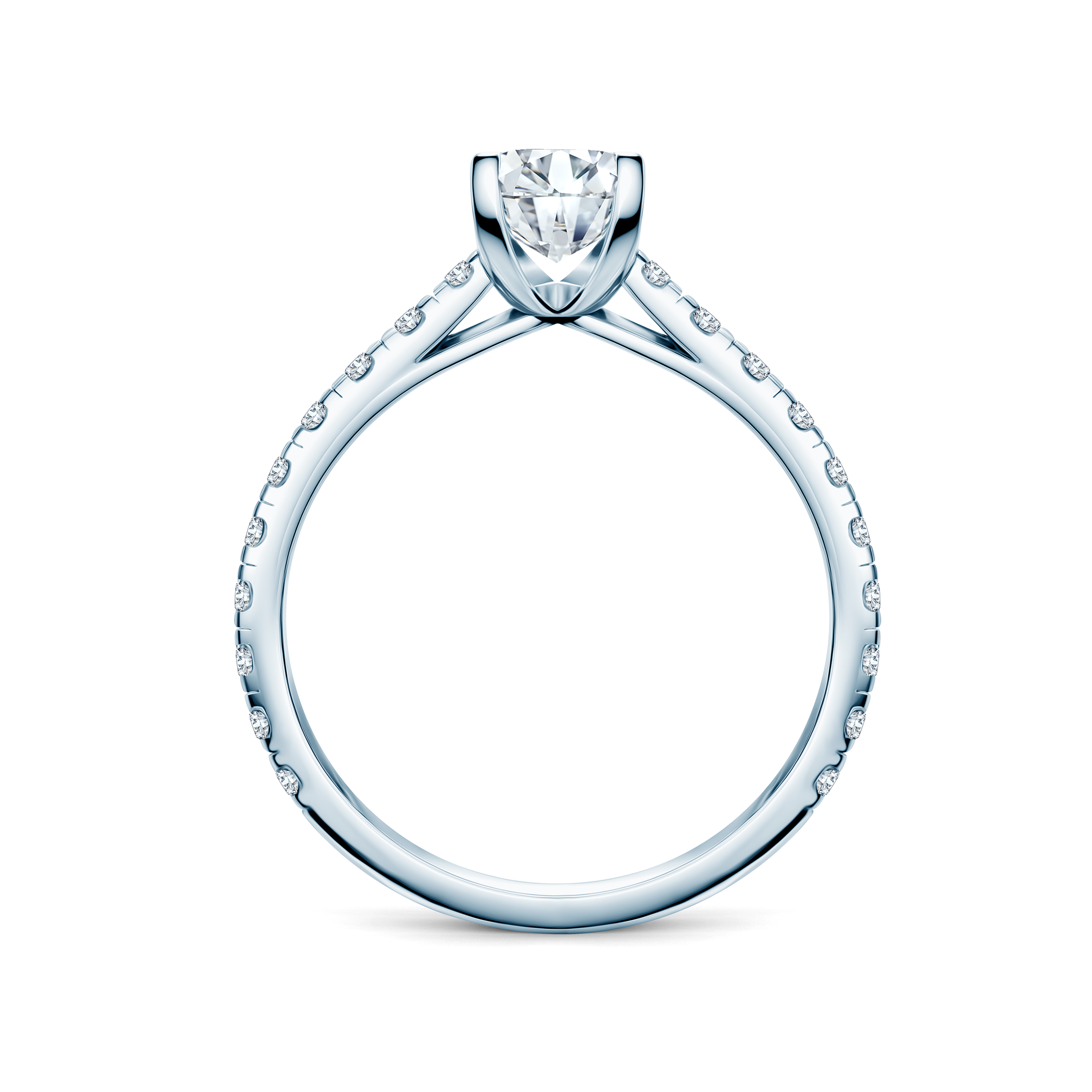Share Your Love engagement ring: white gold, lab-grown diamond, emerald cut - 3