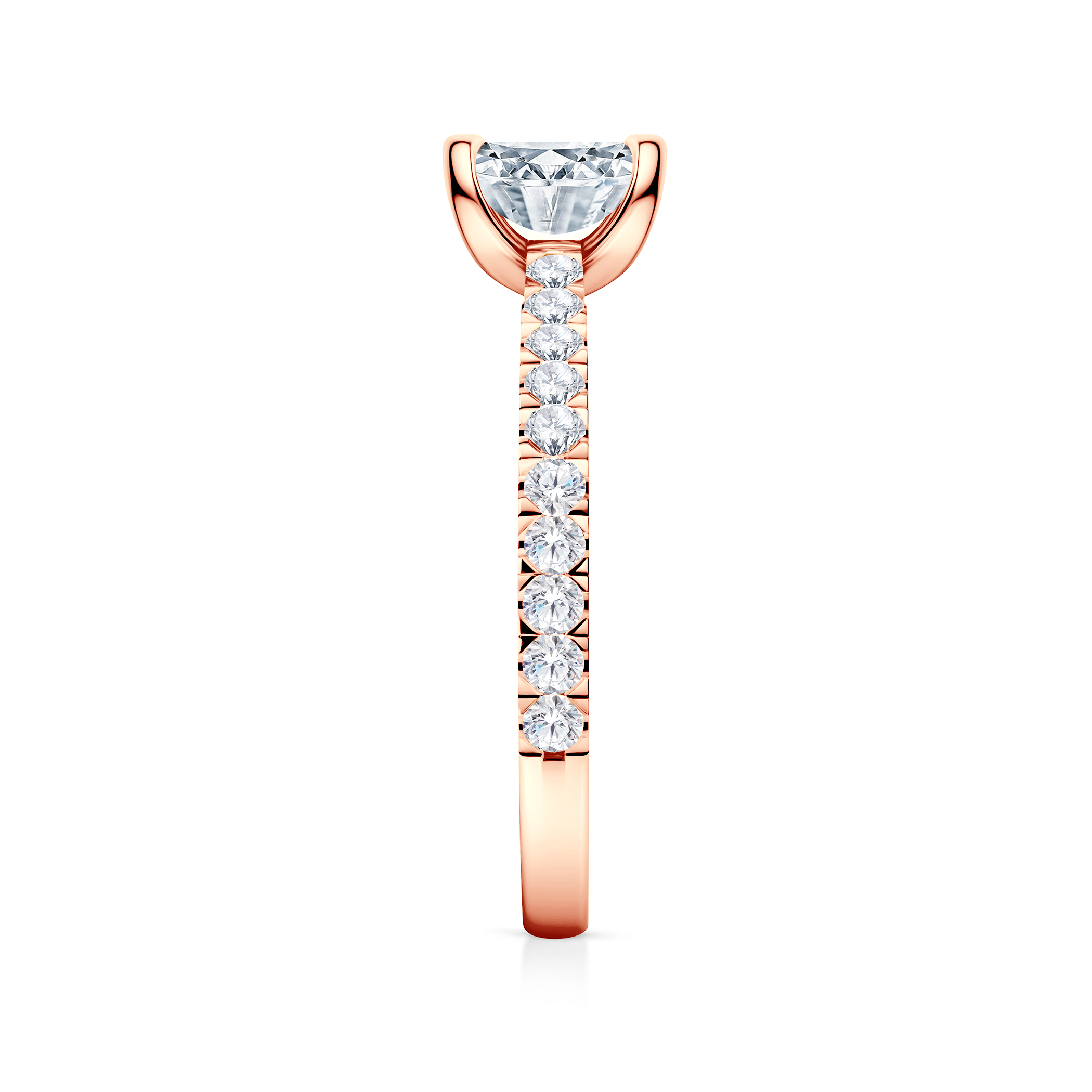 Share Your Love engagement ring: rose gold, princess-cut diamond
