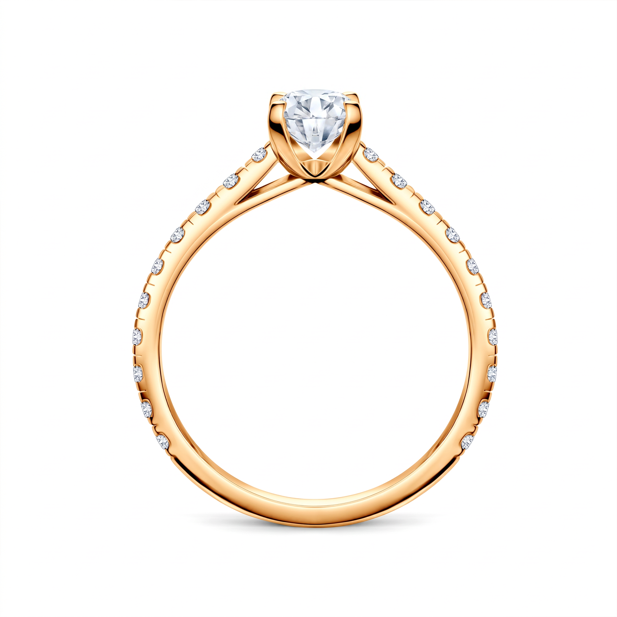 Share Your Love engagement ring: gold, princess-cut diamond - 3