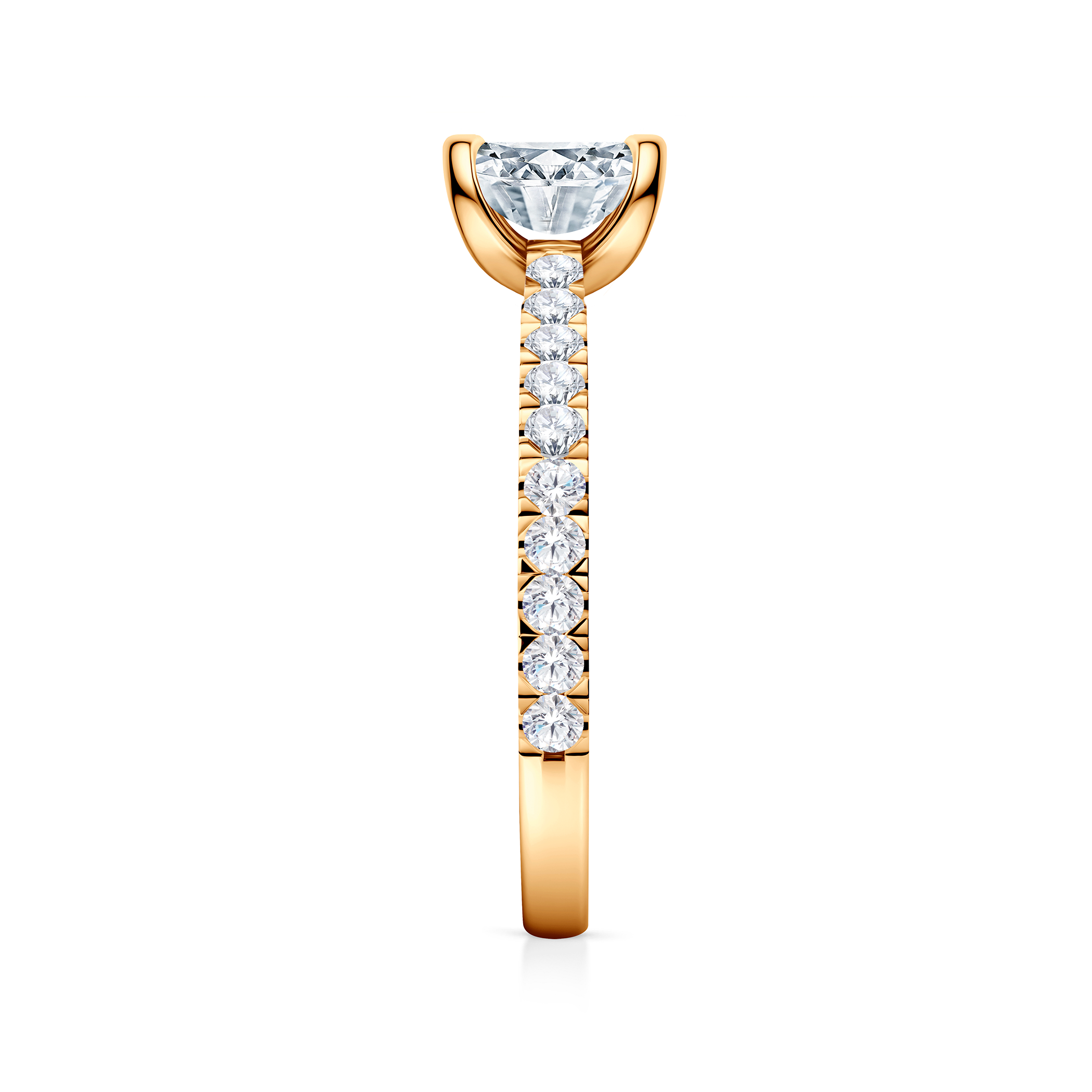 Share Your Love engagement ring: gold, princess-cut diamond