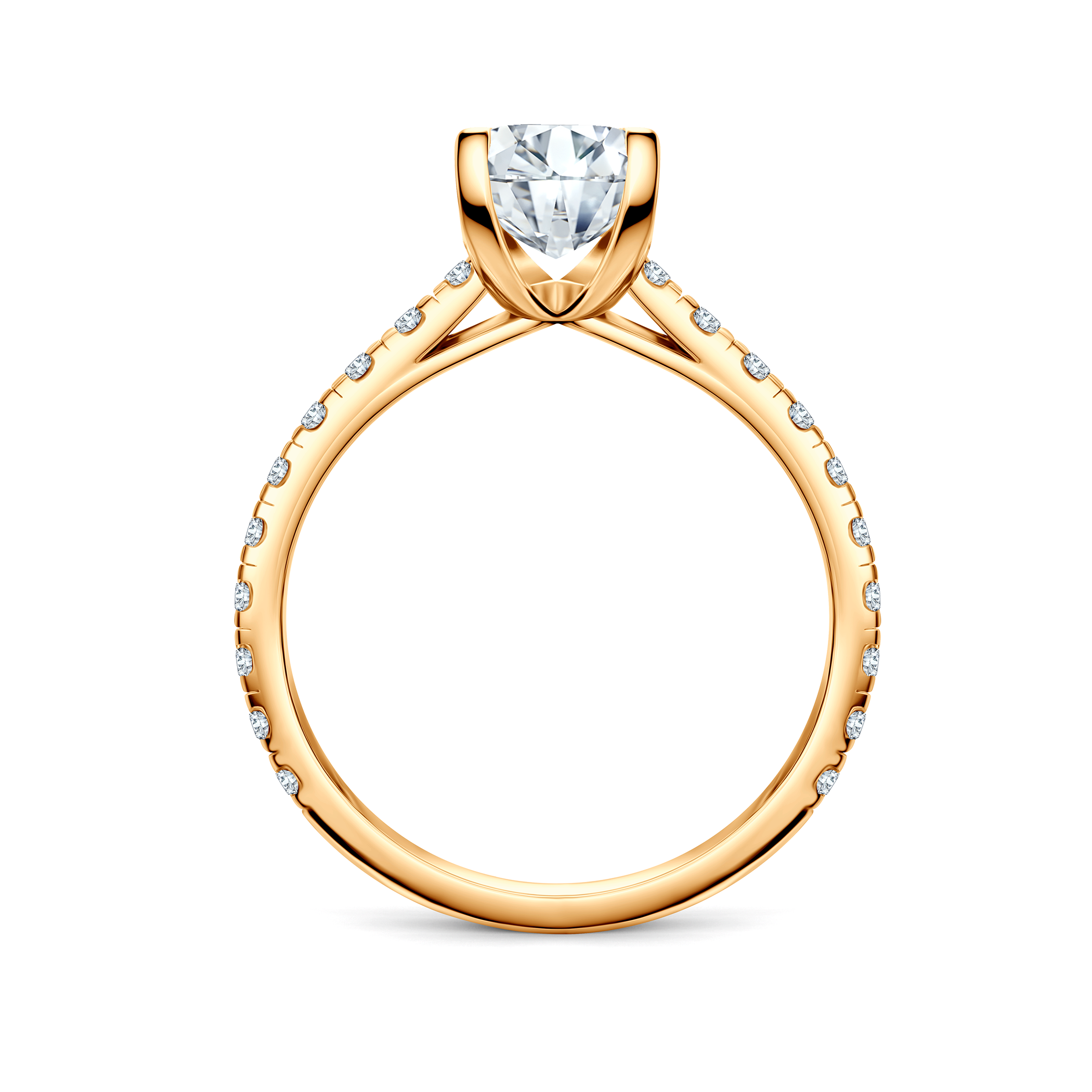 Share Your Love engagement ring: gold, princess-cut diamond