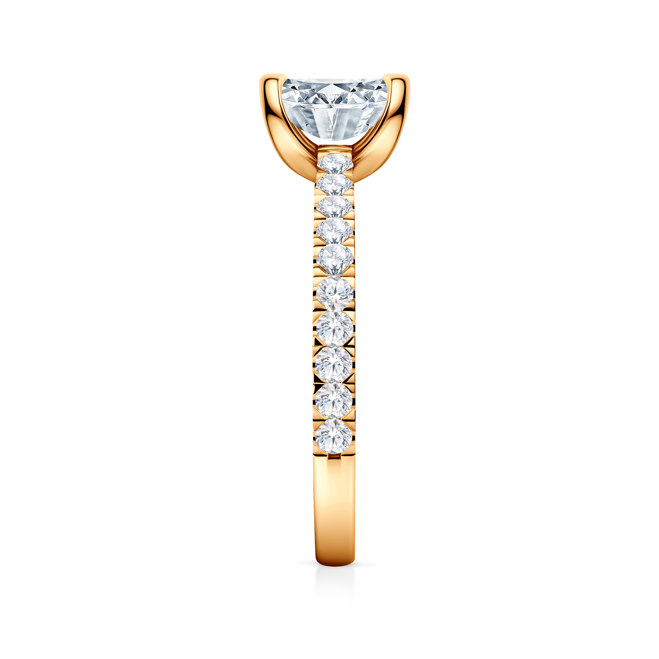 Share Your Love engagement ring: gold, princess-cut diamond