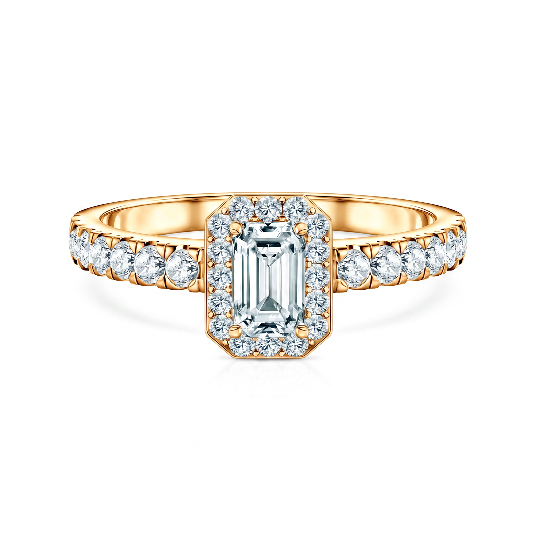 Verlobungsring This Is Love: Gold, Labordiamant, Smaragdschliff