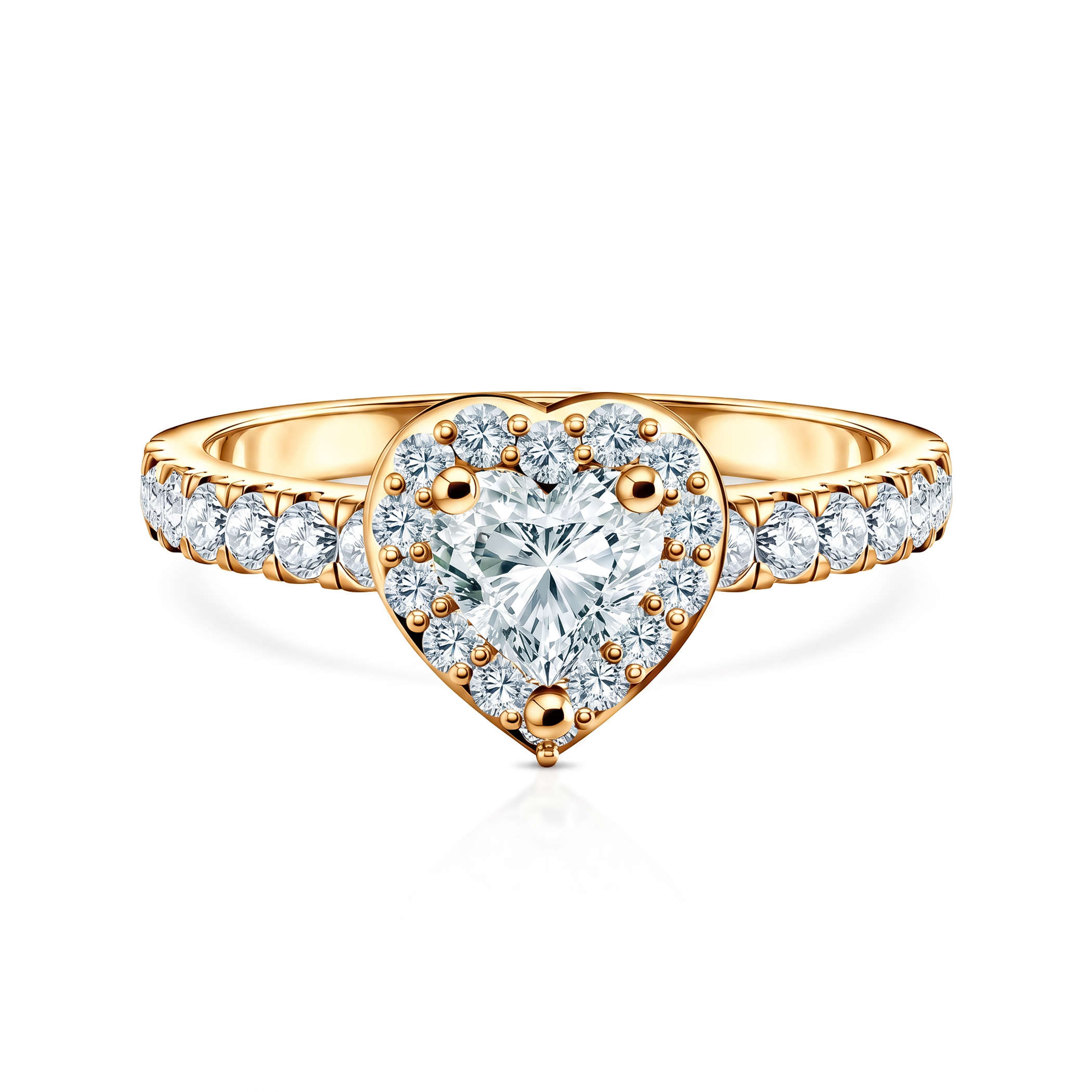 Verlobungsring This Is Love: Gold, Labordiamant, Herzschliff