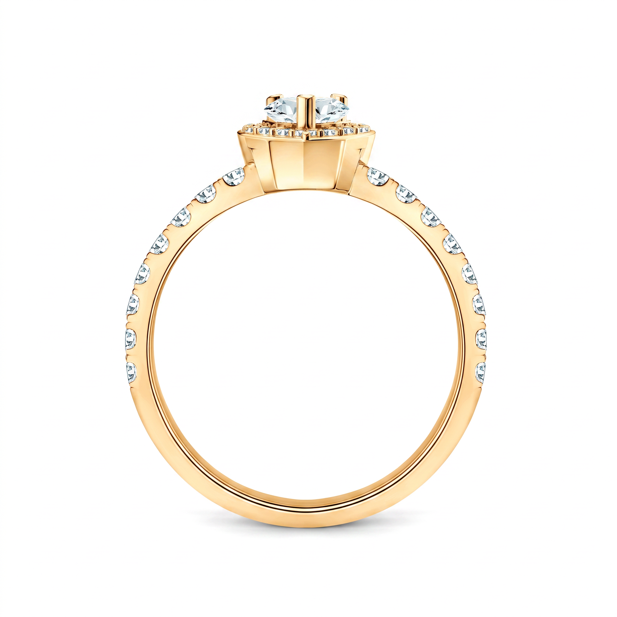Engagement ring This Is Love: yellow gold, lab-grown diamond, heart cut - 3