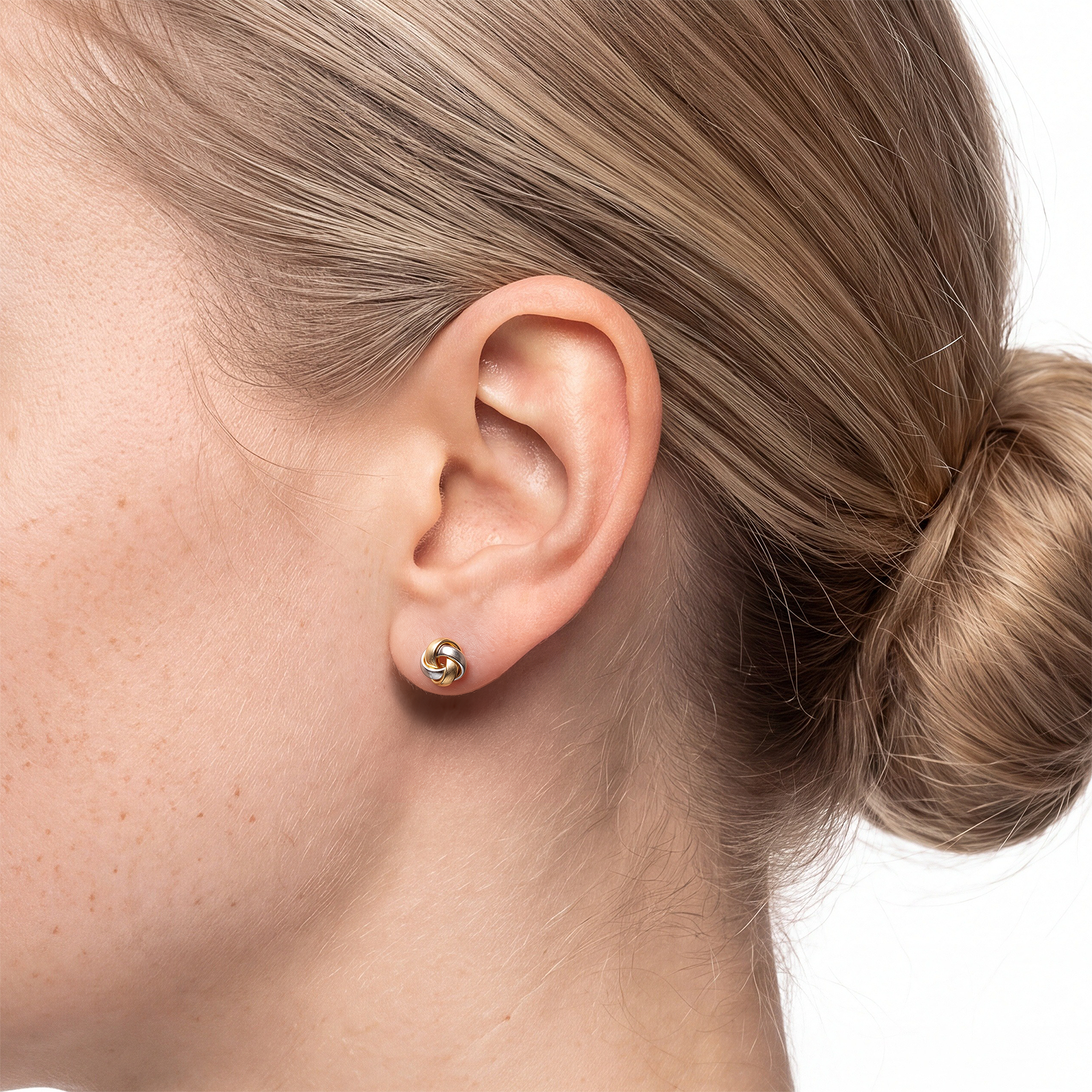 Savicki earrings: two-tone gold - 3
