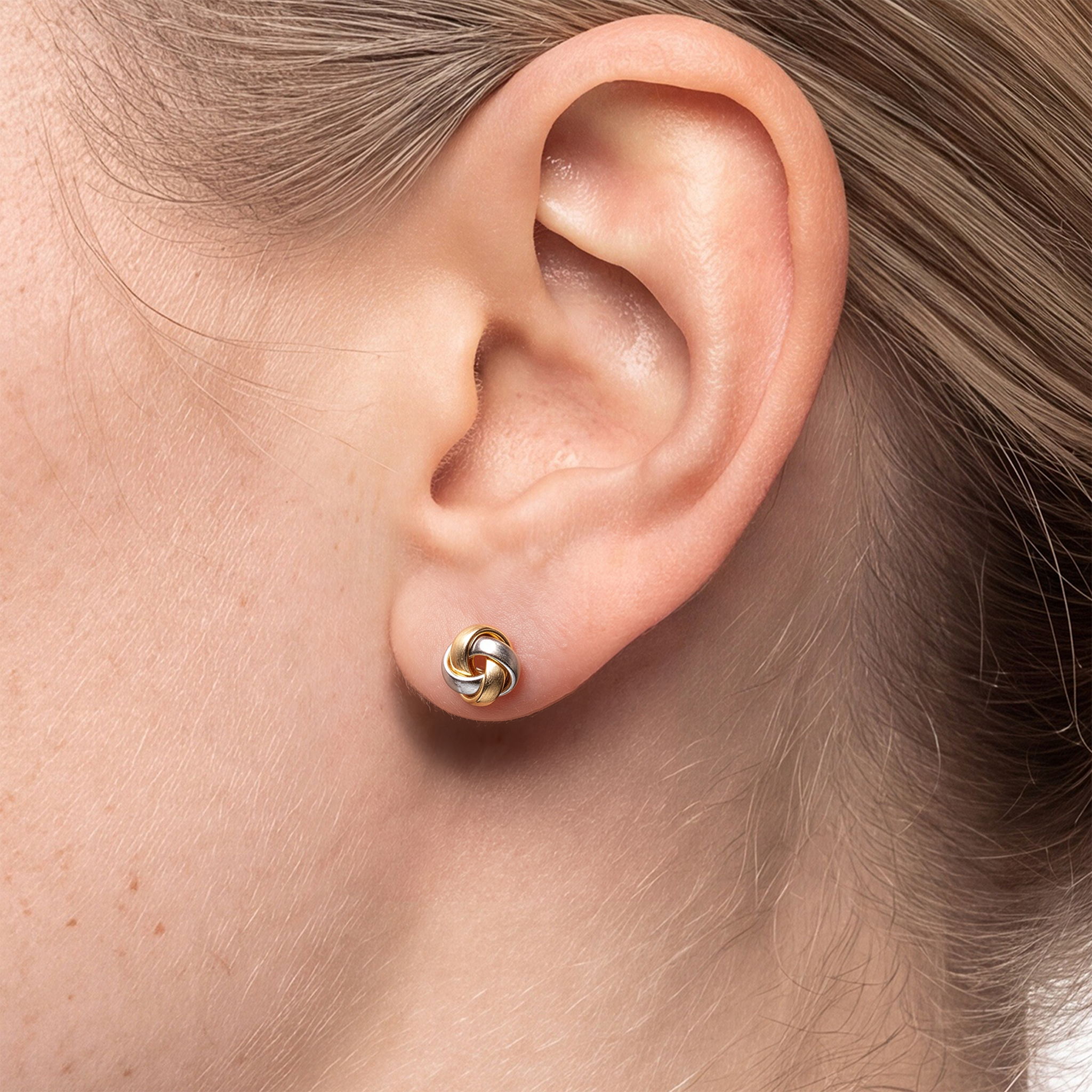 Savicki earrings: two-tone gold - 4