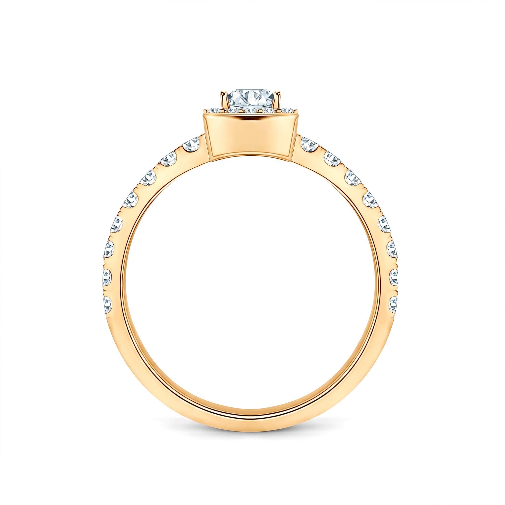 This is Love engagement ring: gold, princess-cut diamond - 4