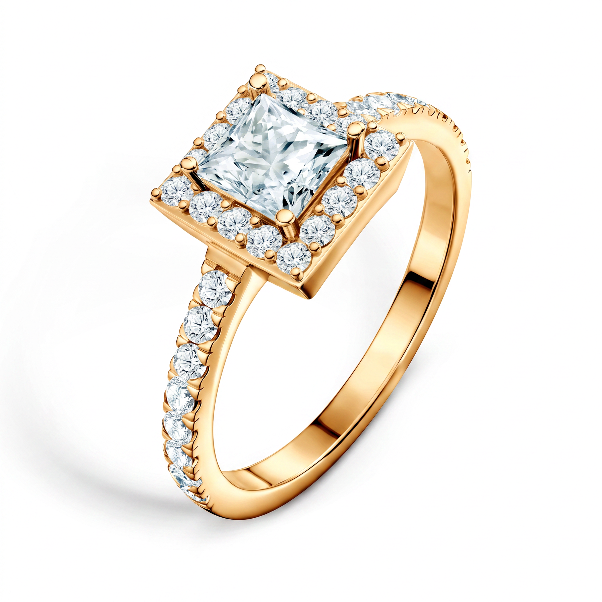 This is Love engagement ring: gold, princess-cut diamond - 6