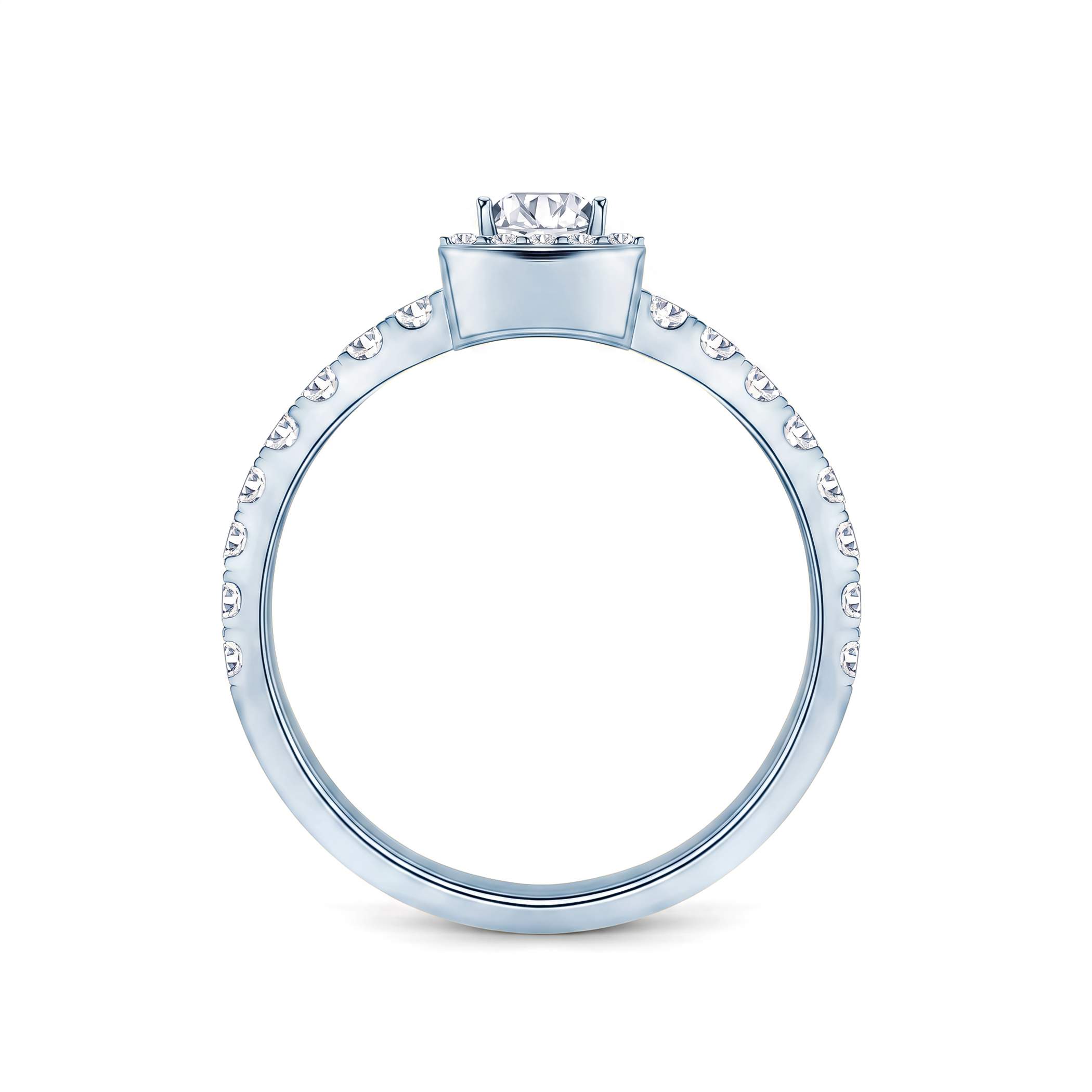 Engagement ring This Is Love: white gold, lab-grown diamond, princess cut - 4
