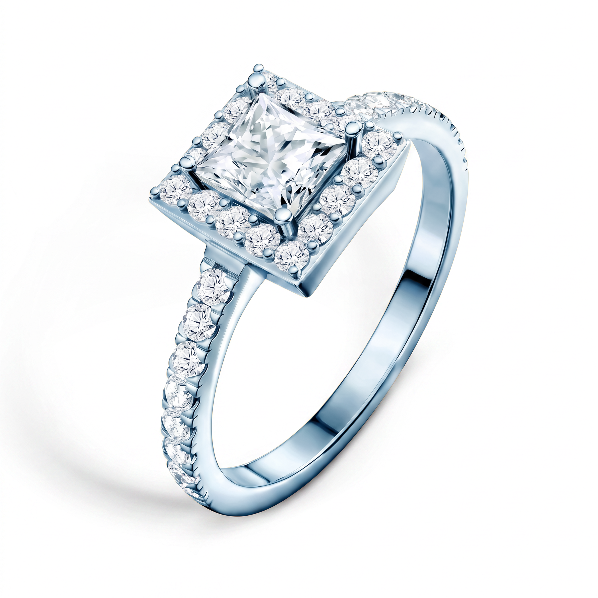 Engagement ring This Is Love: white gold, lab-grown diamond, princess cut - 6