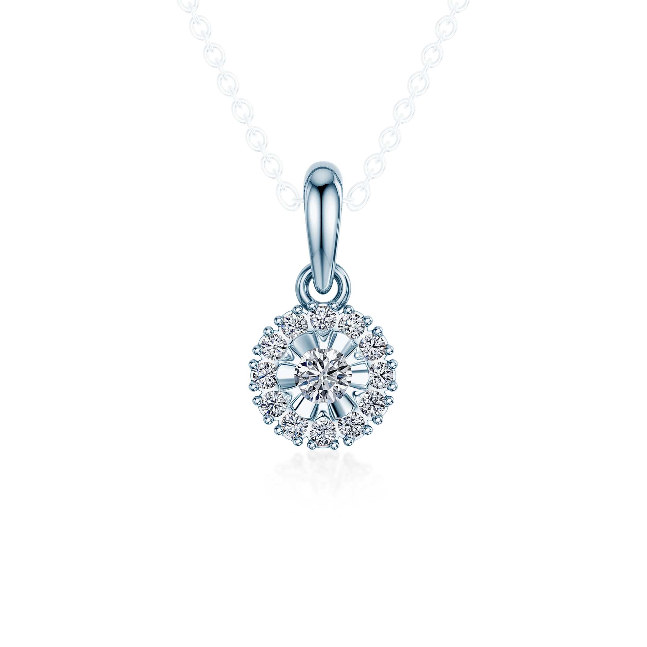 Zawieszka Cérémonie z białego złota 585 z diamentami 