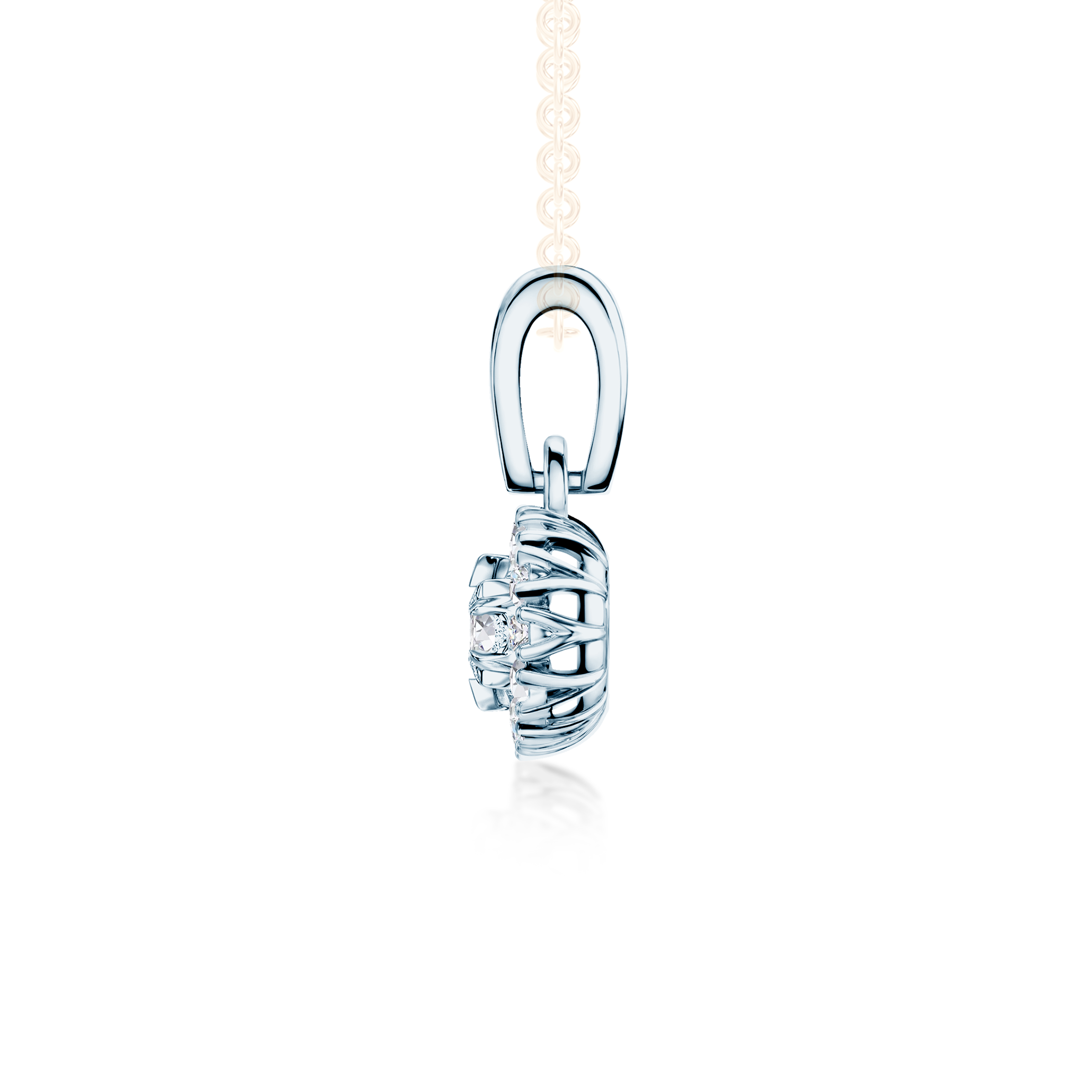 Zawieszka Cérémonie z białego złota 585 z diamentami  - 4