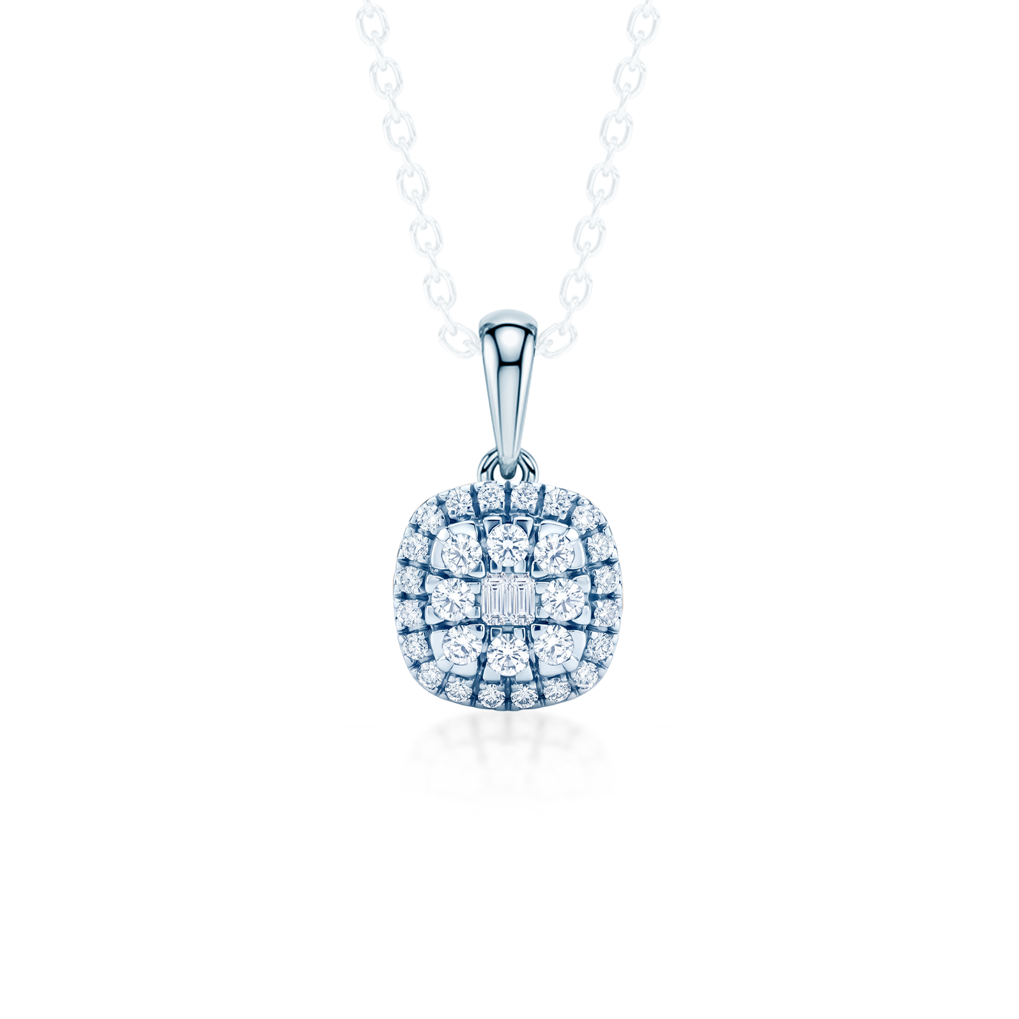 Zawieszka Cérémonie z białego złota 585 z diamentami 