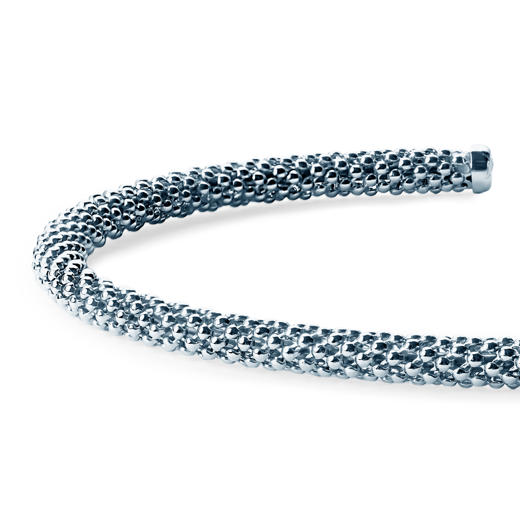 Bransoletka 3mm: srebna - 4