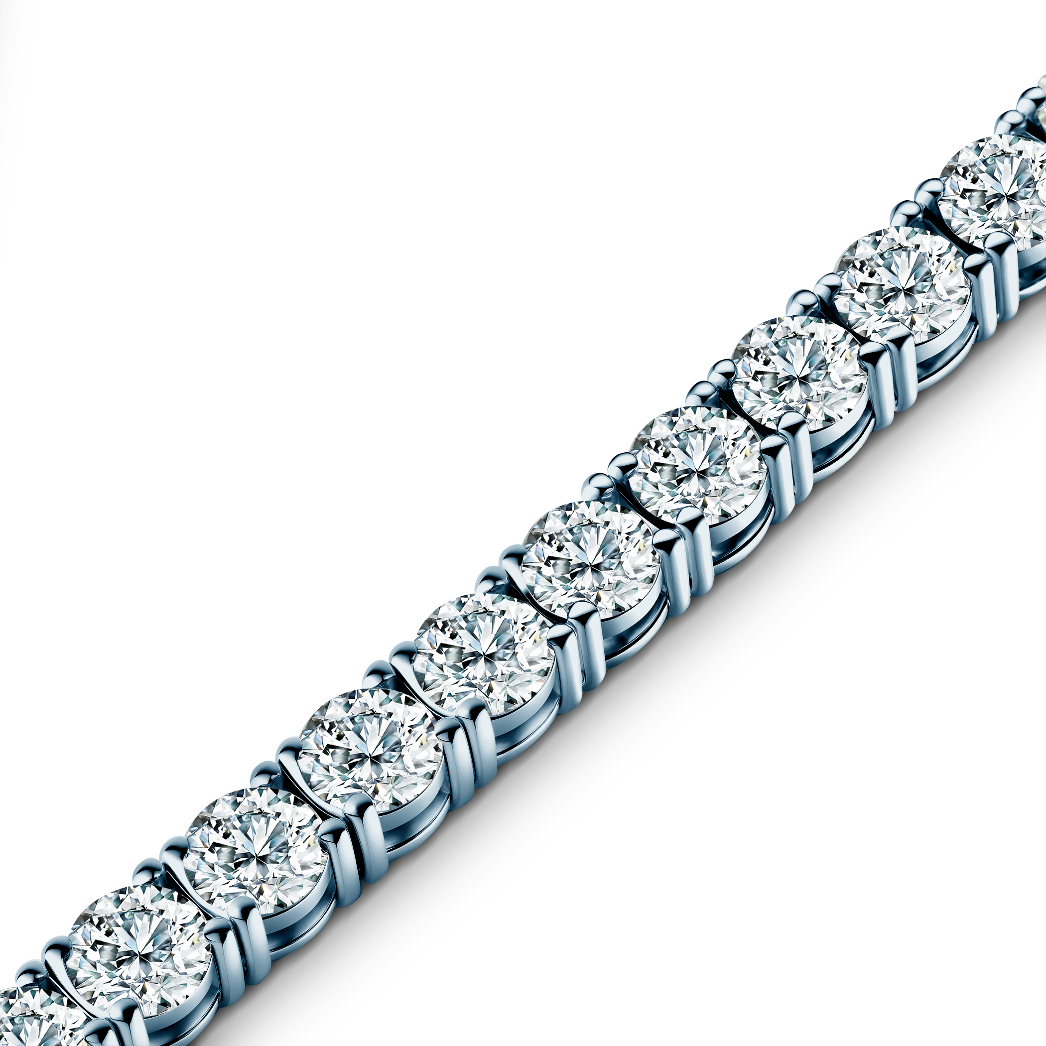 Bransoletka tenisowa srebrna z białymi moissanitami 4,1mm 17cm - 3