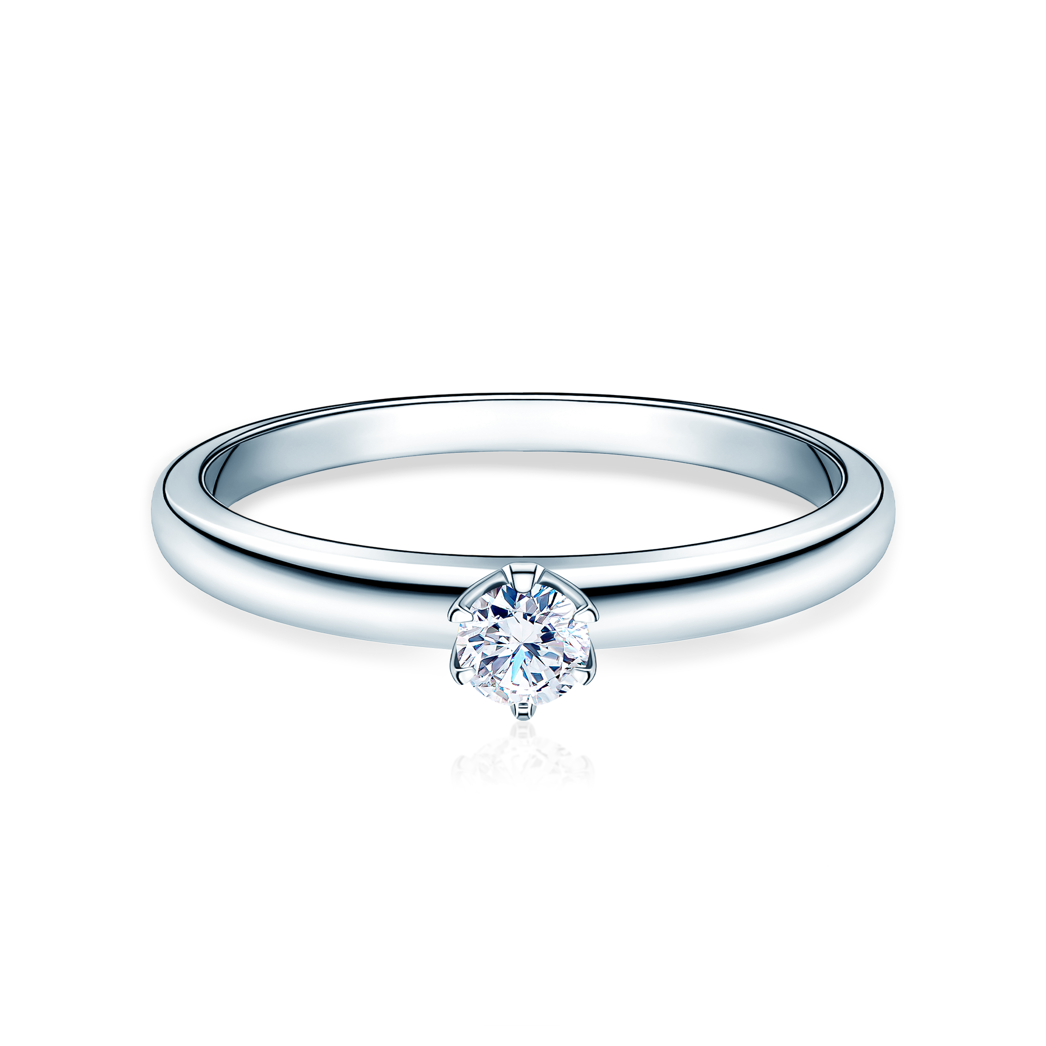 Pierścionek zaręczynowy SAVICKI: białe złoto, diament