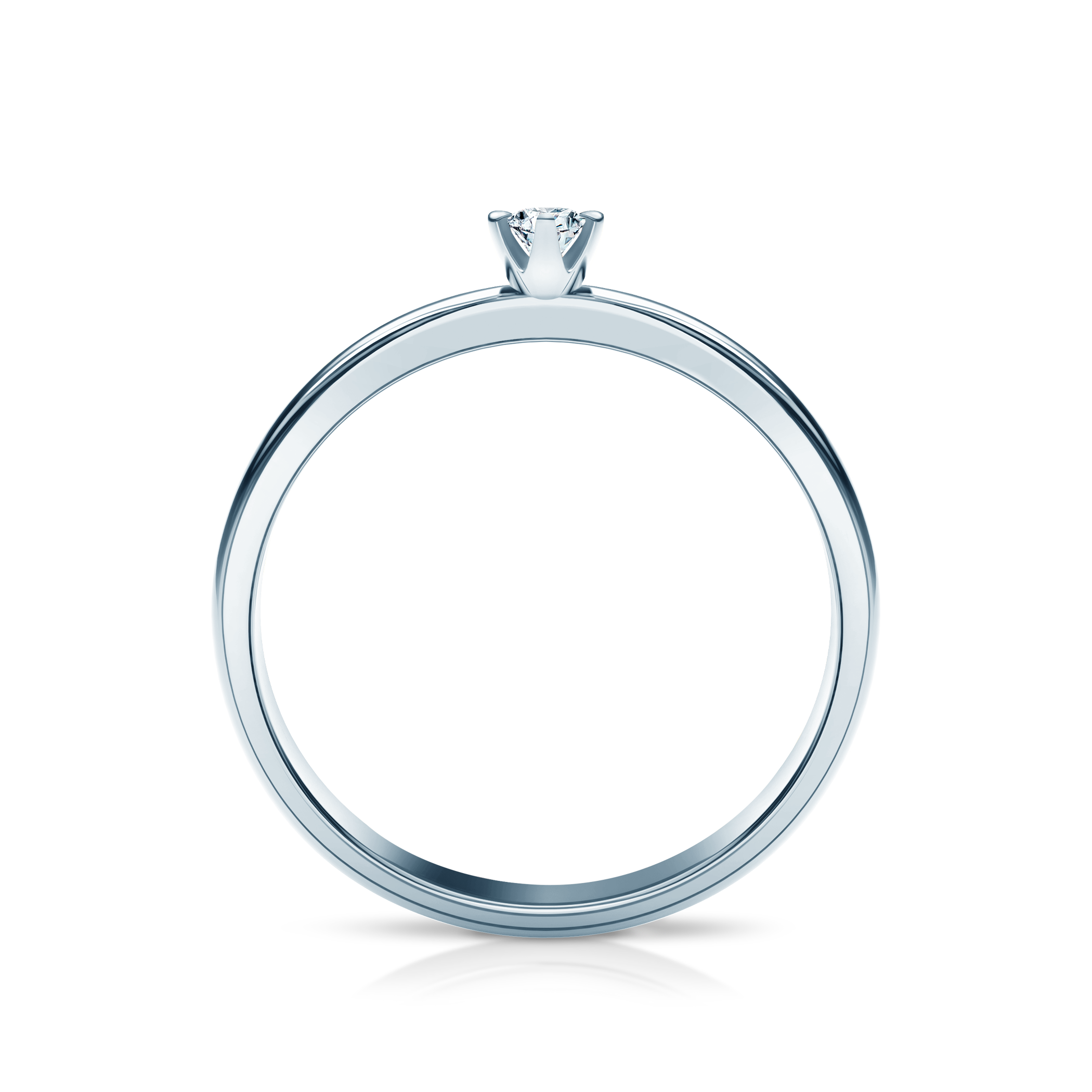 Pierścionek zaręczynowy SAVICKI: białe złoto, diament - 3