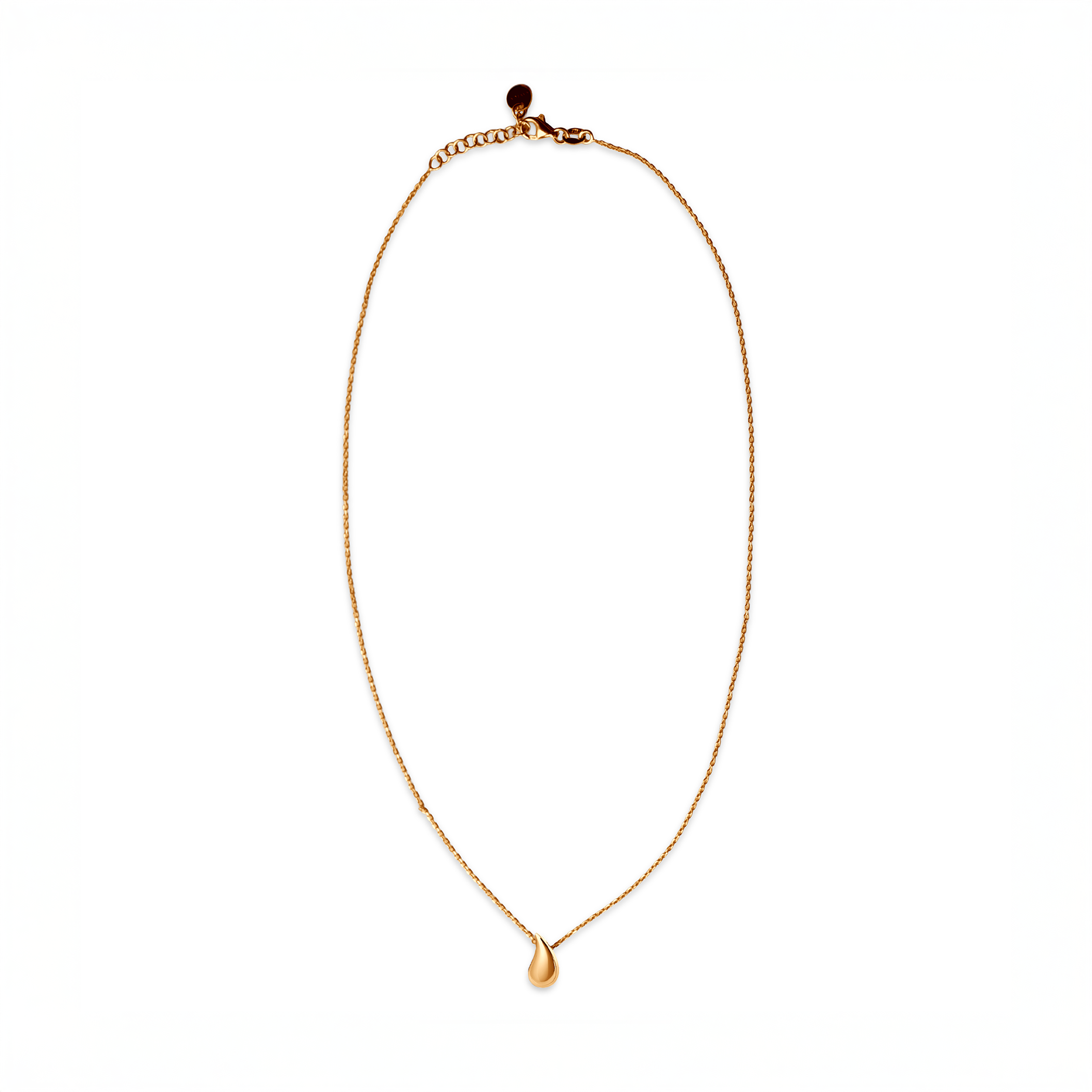 Silver gold-plated teardrop necklace 45 cm - 6