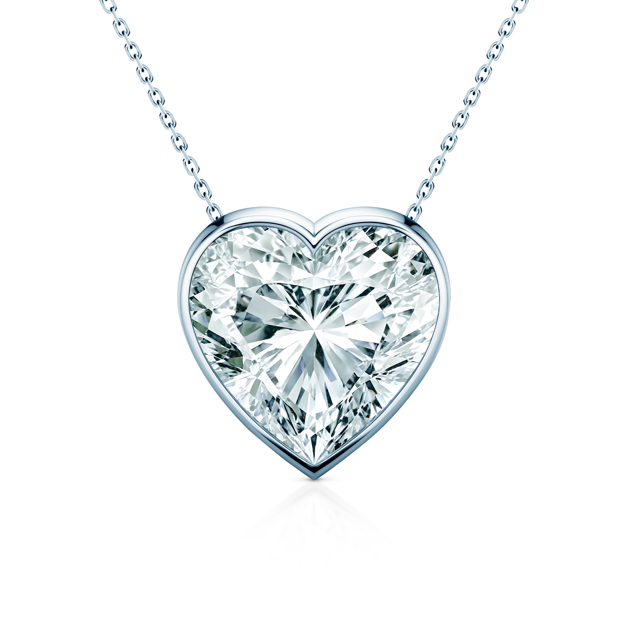 Ogrlica od bijelog zlata 585 s laboratorijskim bijelim dijamantom 0.08ct 42 cm