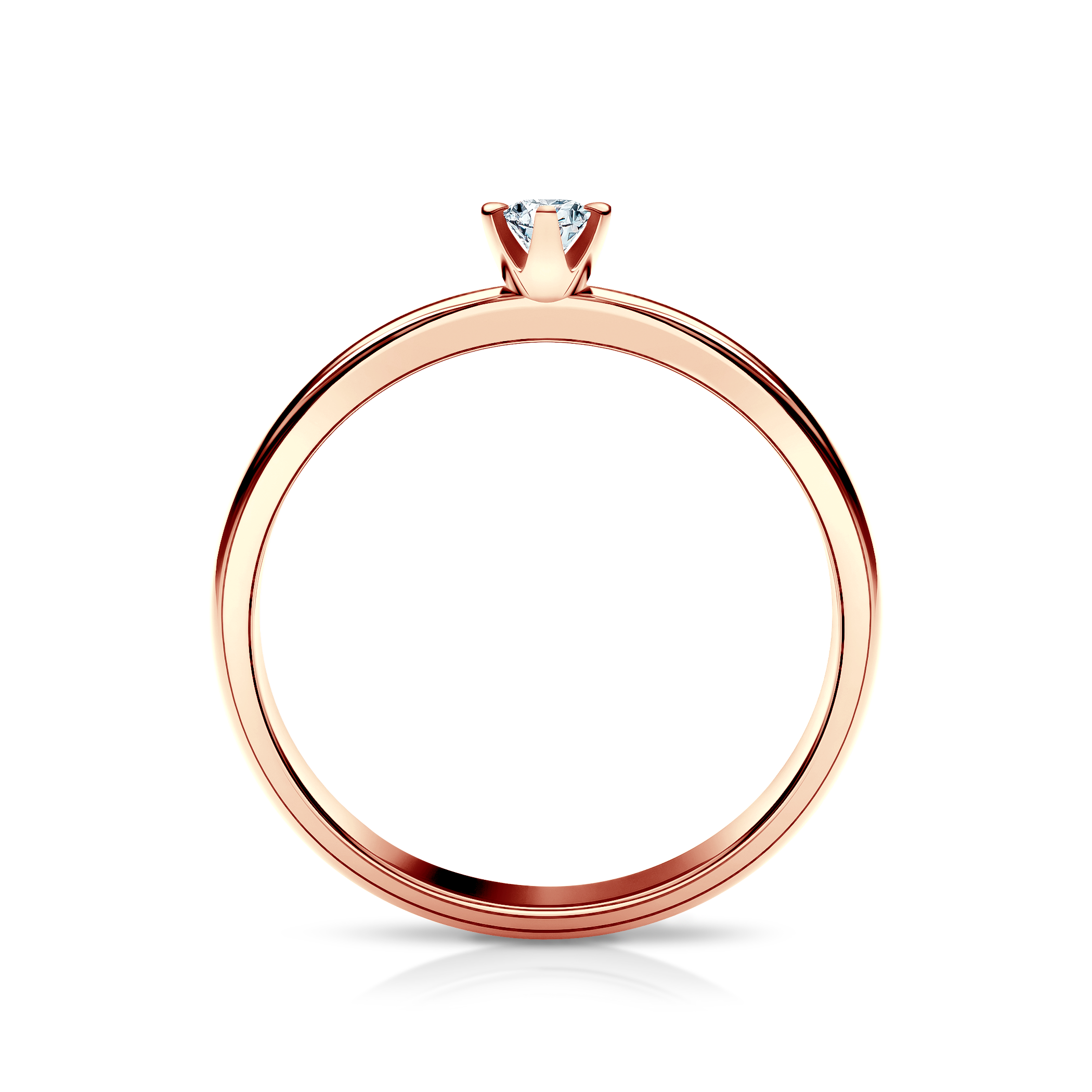 Pierścionek zaręczynowy SAVICKI: różowe złoto, diament