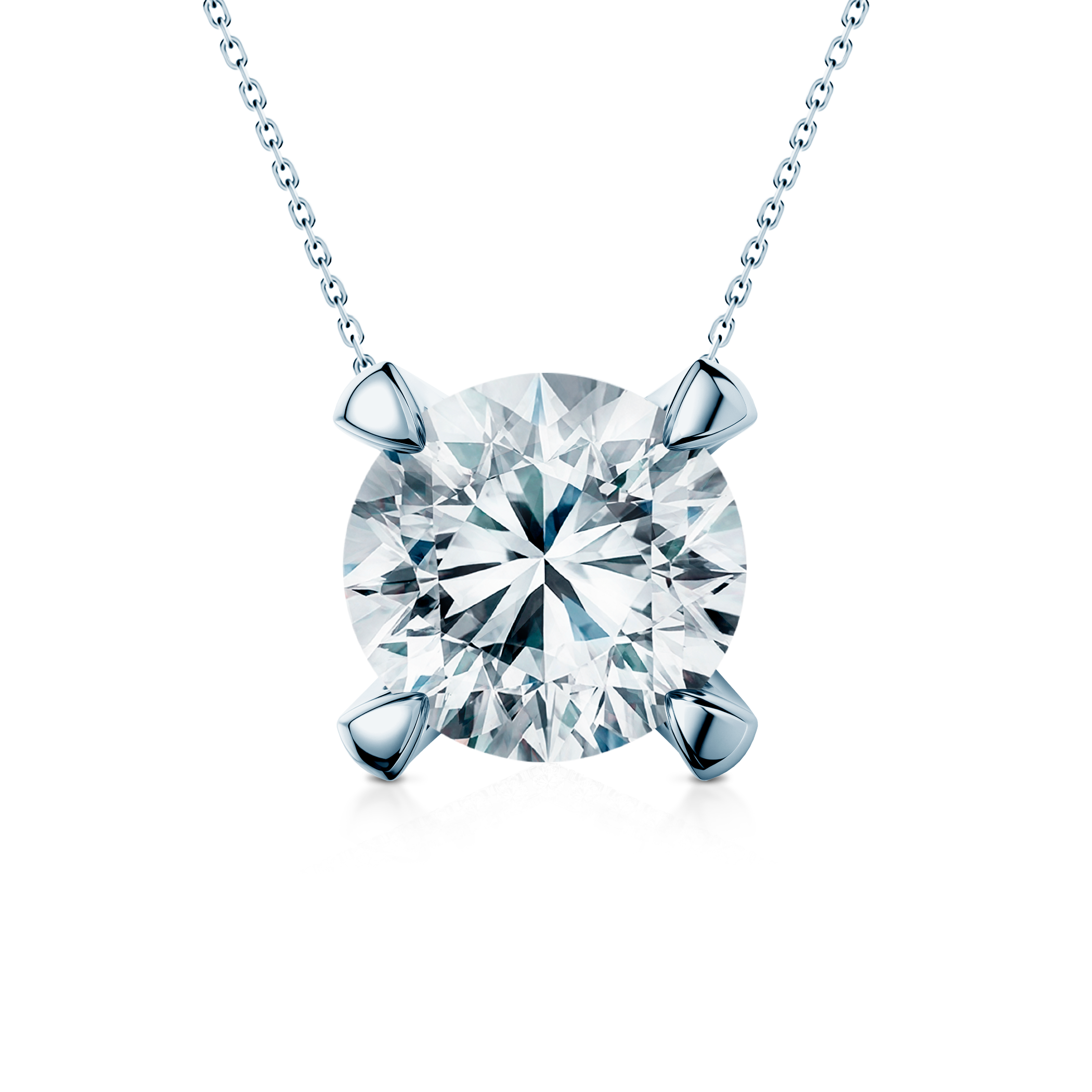 Ogrlica od bijelog zlata 585 s laboratorijskim bijelim dijamantom 0.5ct 45 cm