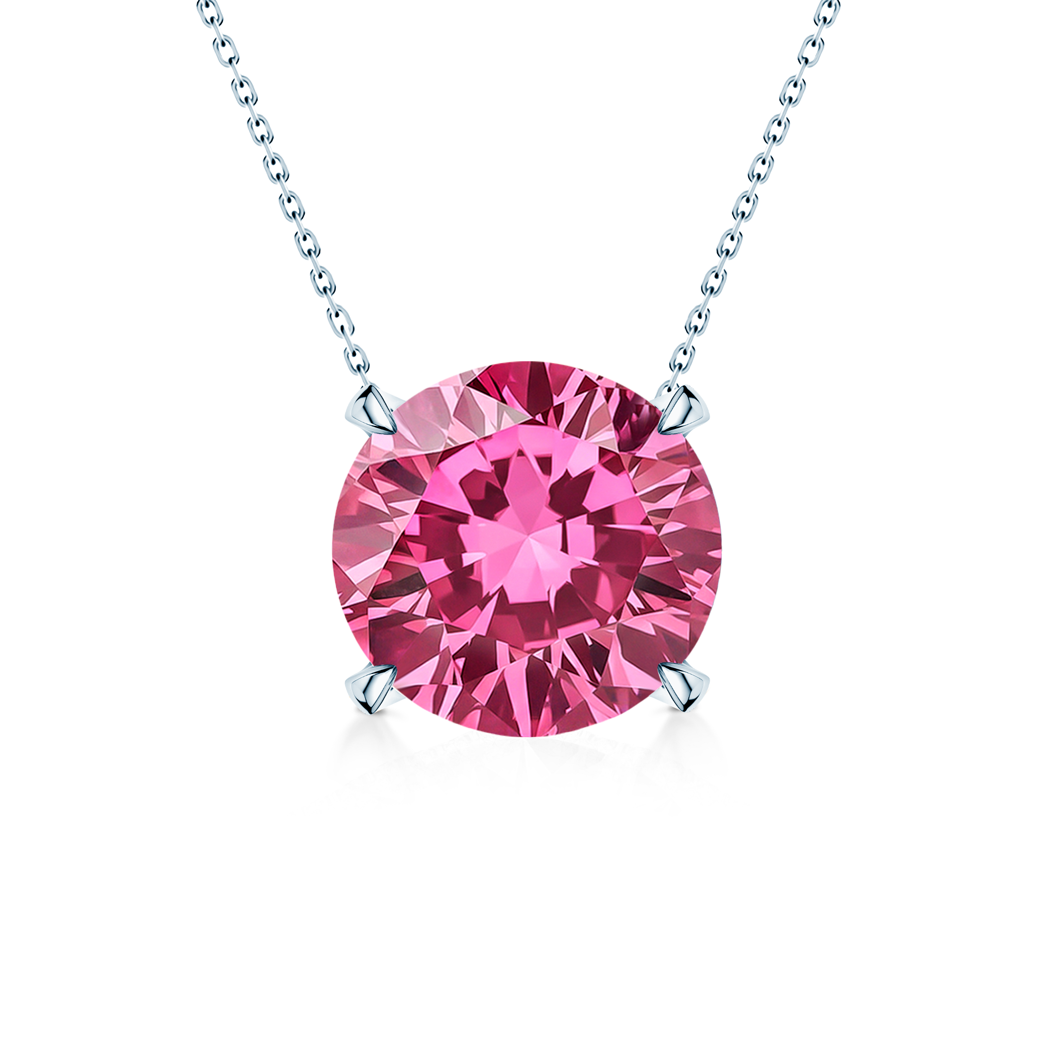 Naszyjnik Share Your Love z białego złota 585 z różowym diamentam laboratoryjnym 0.5ct