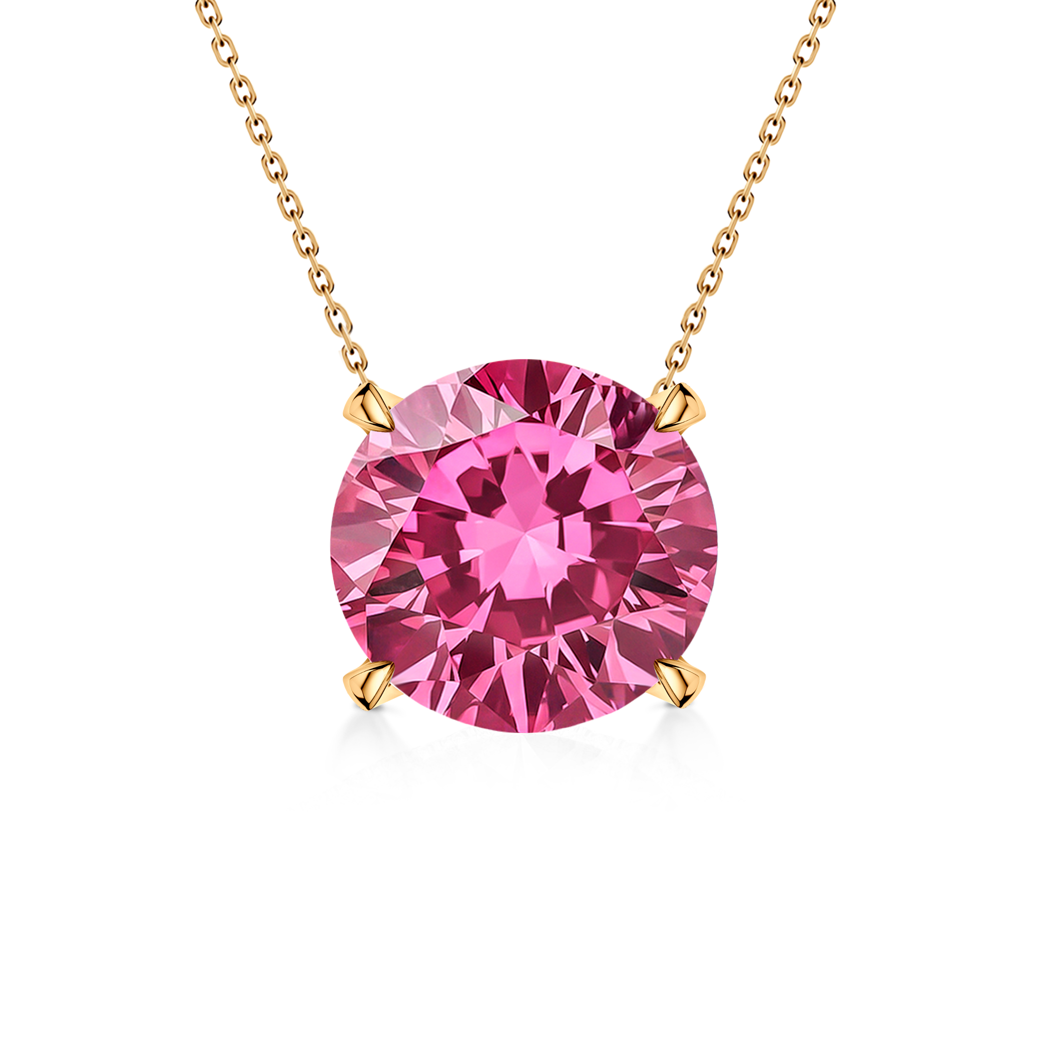 Naszyjnik Share Your Love złoty 585 z różowym diamentam laboratoryjnym 0.5ct 