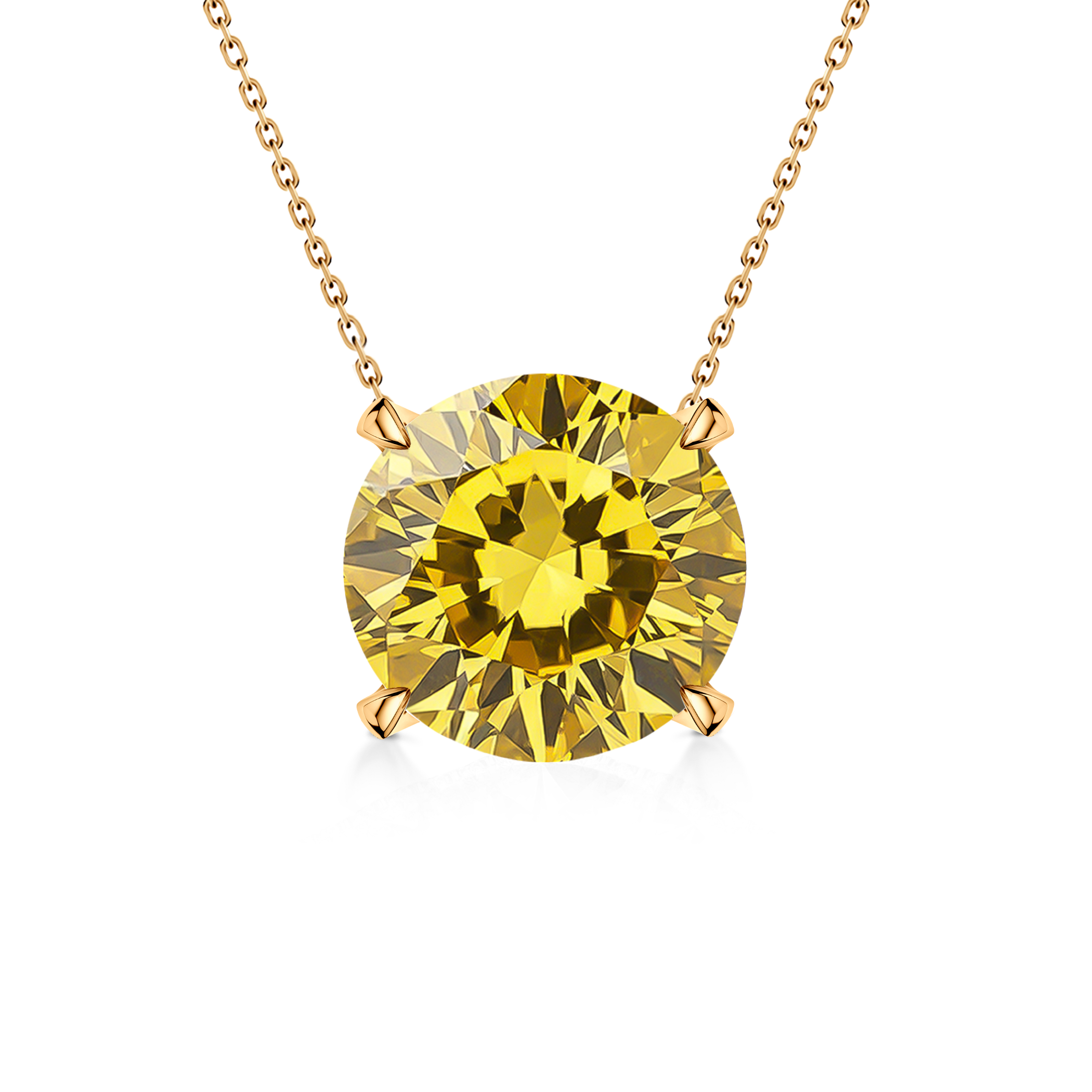 Naszyjnik Share Your Love złoty 585 z żółtym diamentem laboratoryjnym 0.5ct