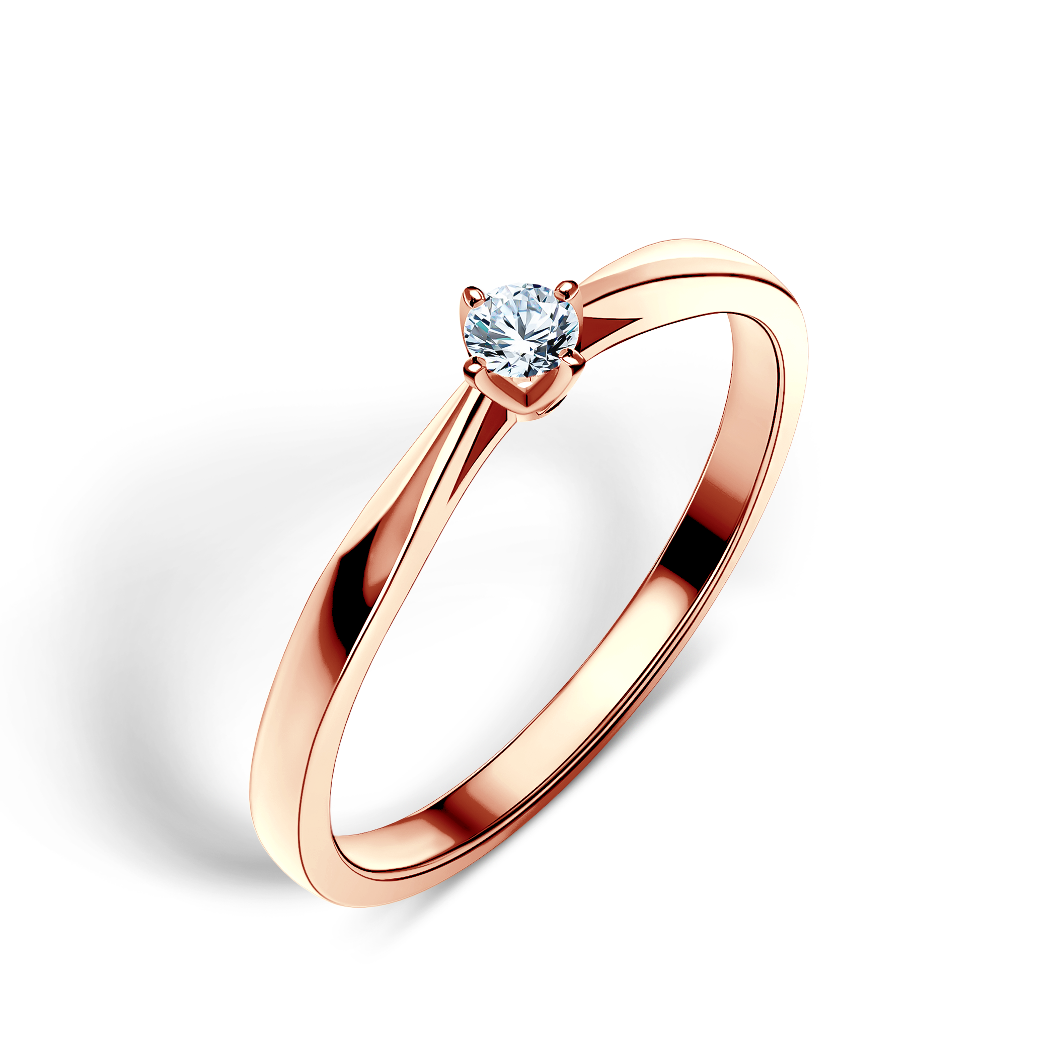 Verlobungsring SAVICKI: Roségold, Diamant